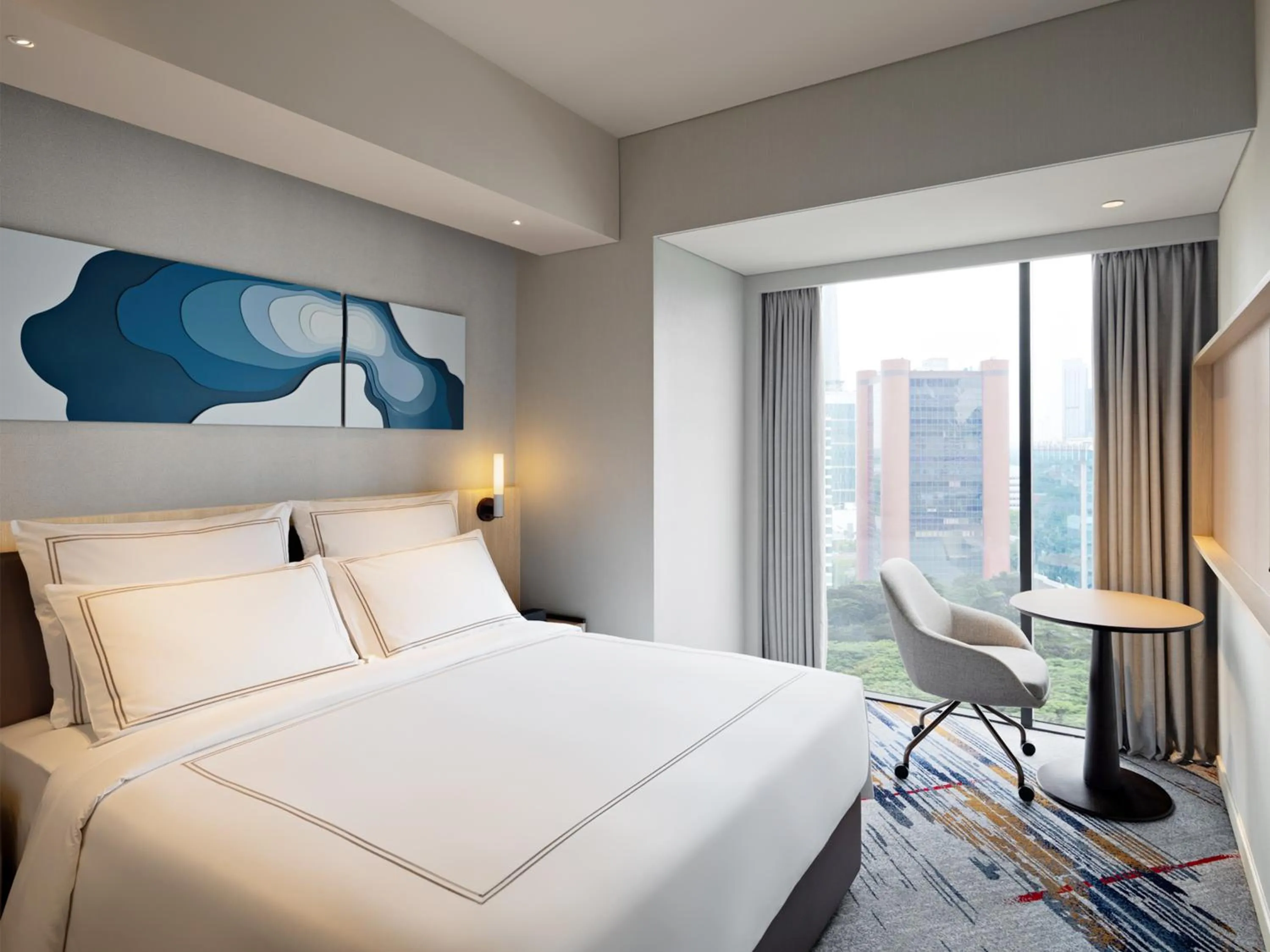 Bedroom, Bed in Swissôtel Living Jakarta Mega Kuningan