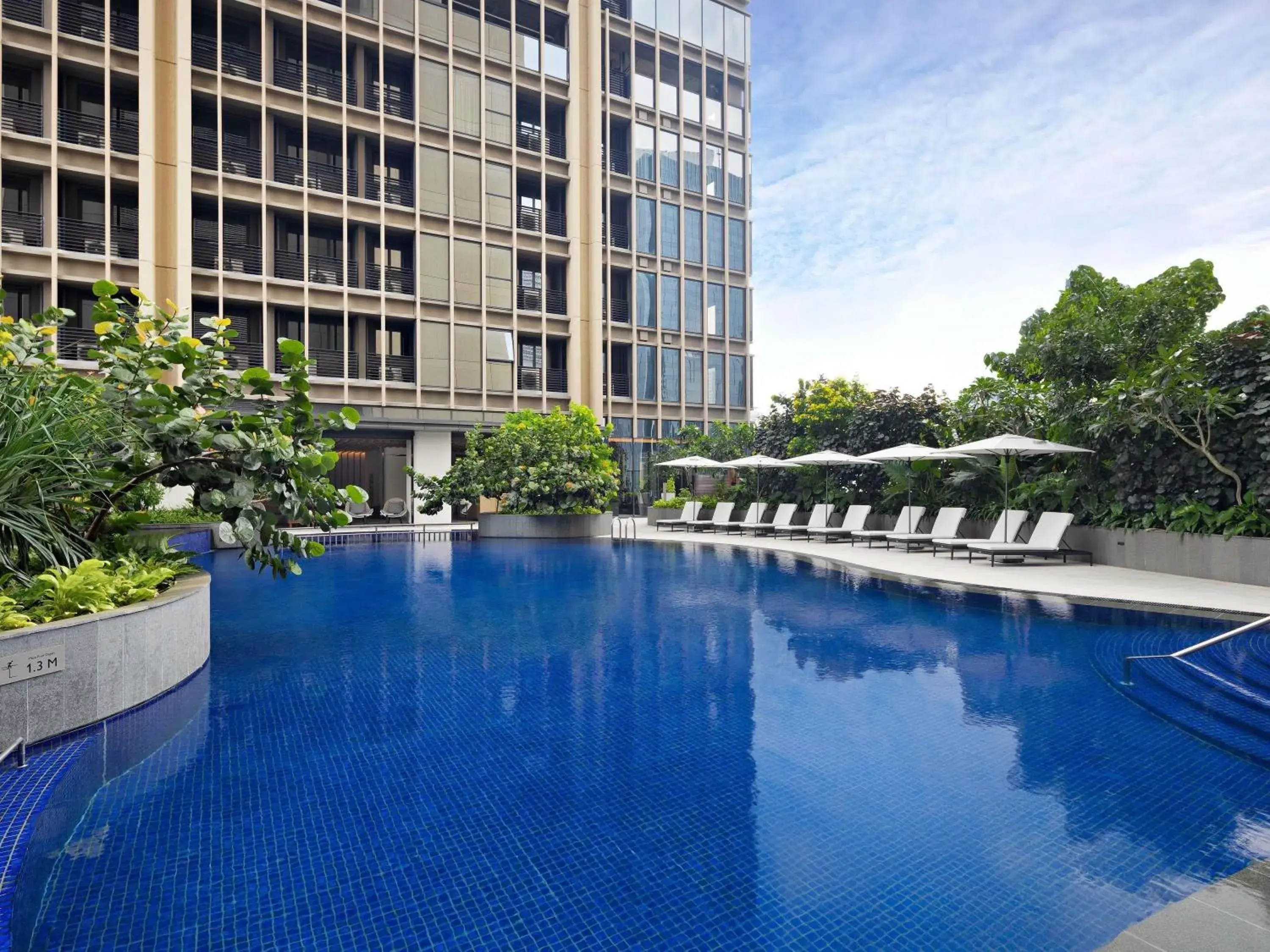 Pool view in Swissôtel Living Jakarta Mega Kuningan Pool view in Swissôtel Living Jakarta Mega Kuningan