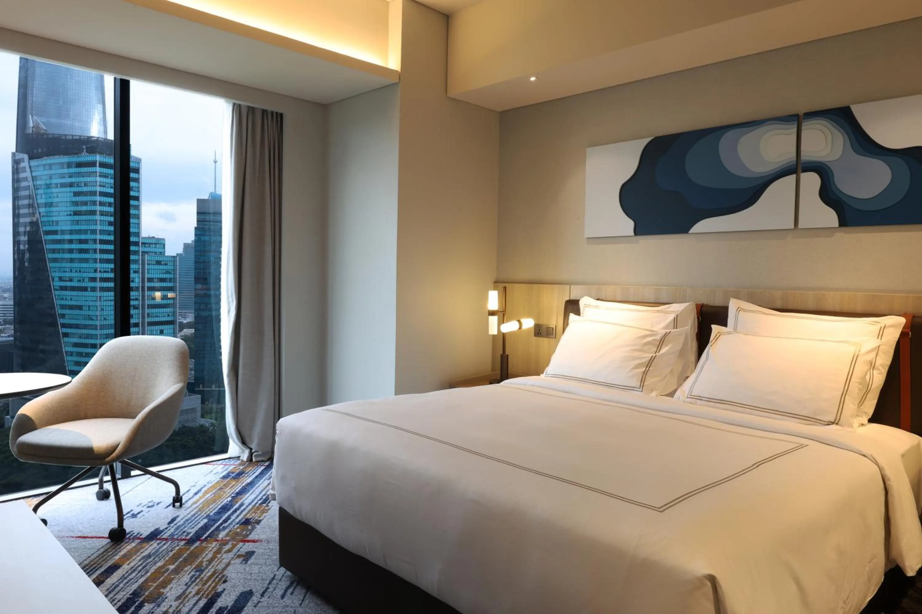 Bedroom, Bed in Swissôtel Living Jakarta Mega Kuningan