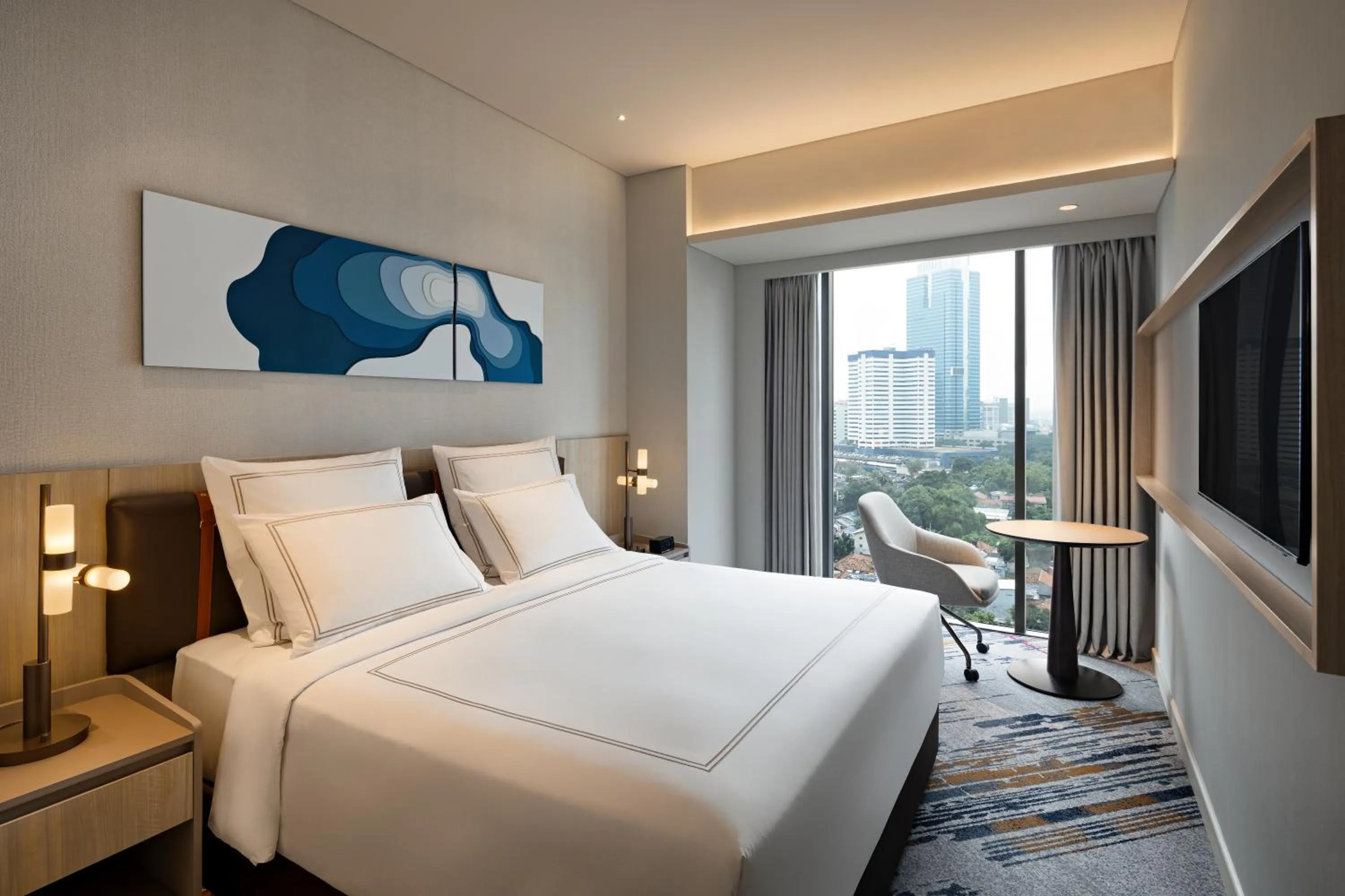 Bedroom, Bed in Swissôtel Living Jakarta Mega Kuningan