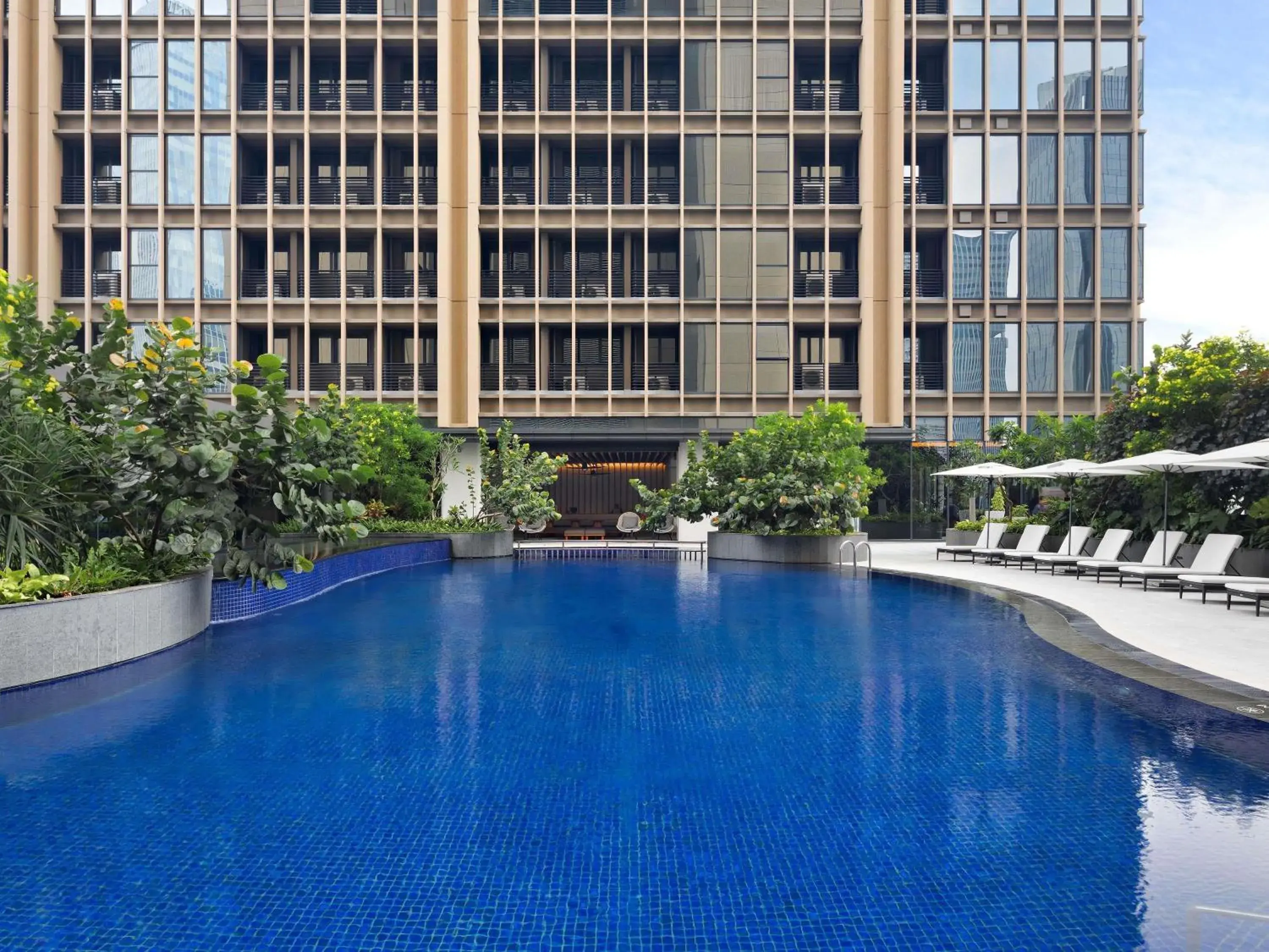 Pool view in Swissôtel Living Jakarta Mega Kuningan Pool view in Swissôtel Living Jakarta Mega Kuningan