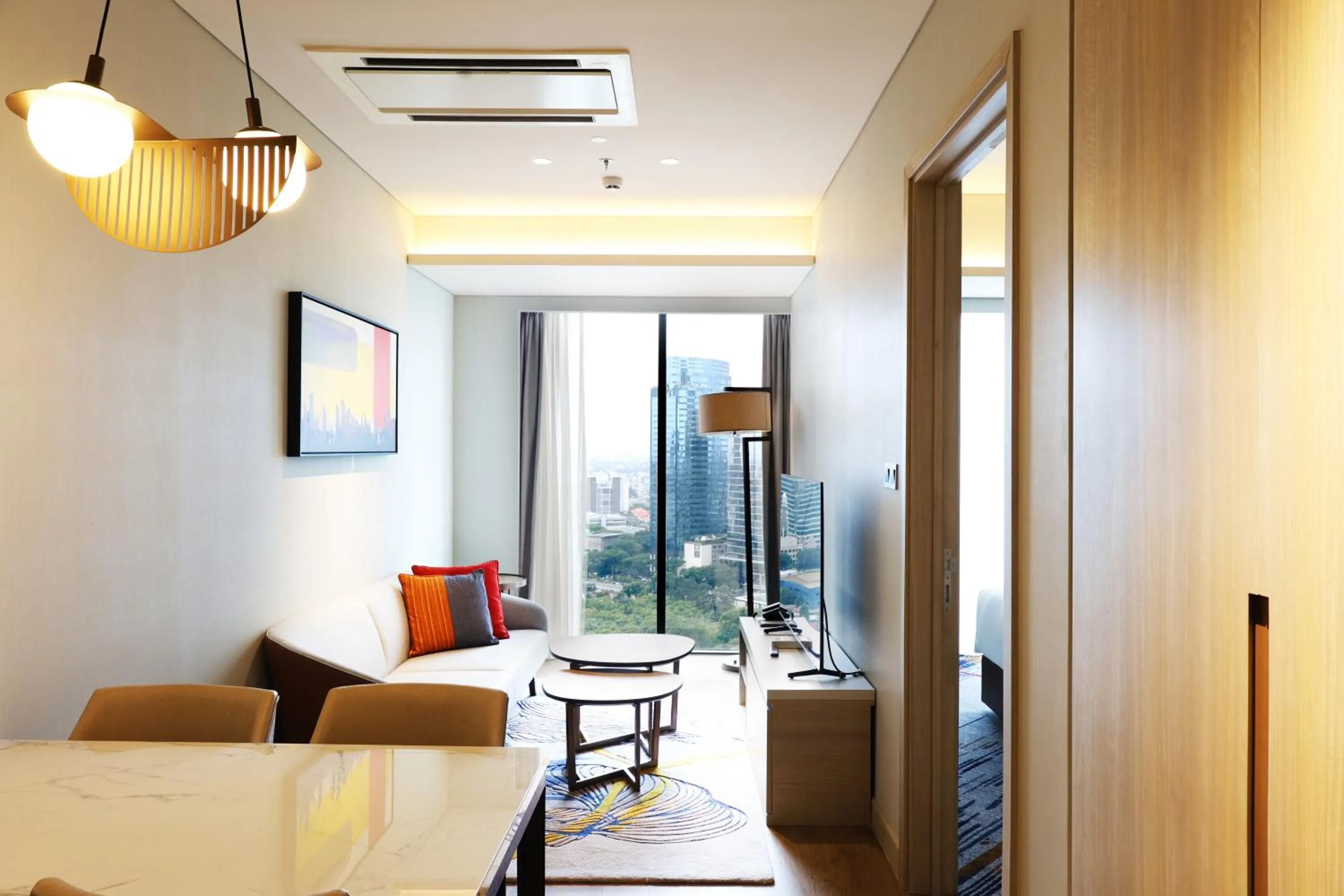 Living room in Swissôtel Living Jakarta Mega Kuningan