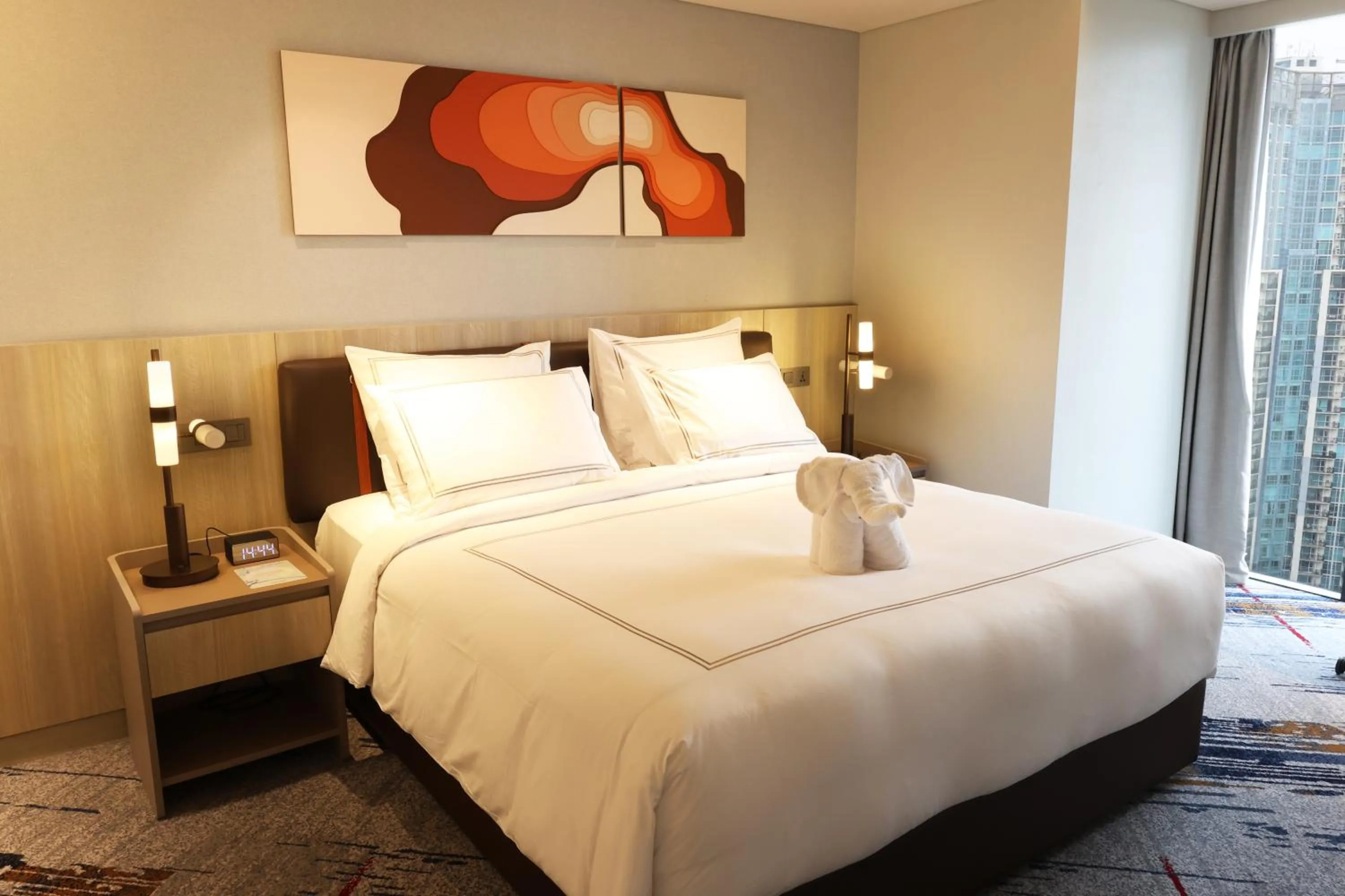 Bedroom, Bed in Swissôtel Living Jakarta Mega Kuningan