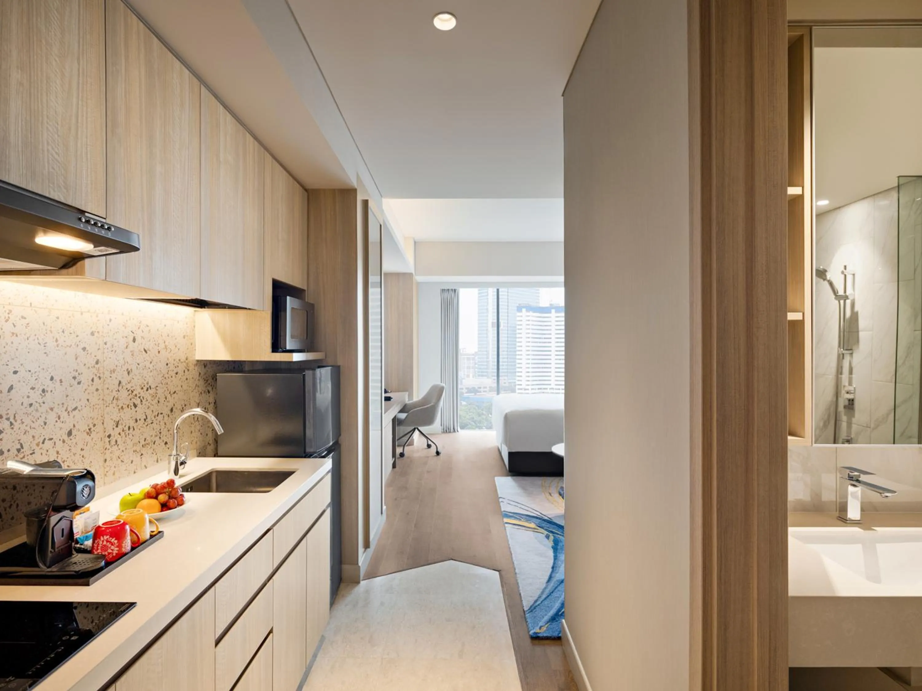 Kitchen or kitchenette in Swissôtel Living Jakarta Mega Kuningan