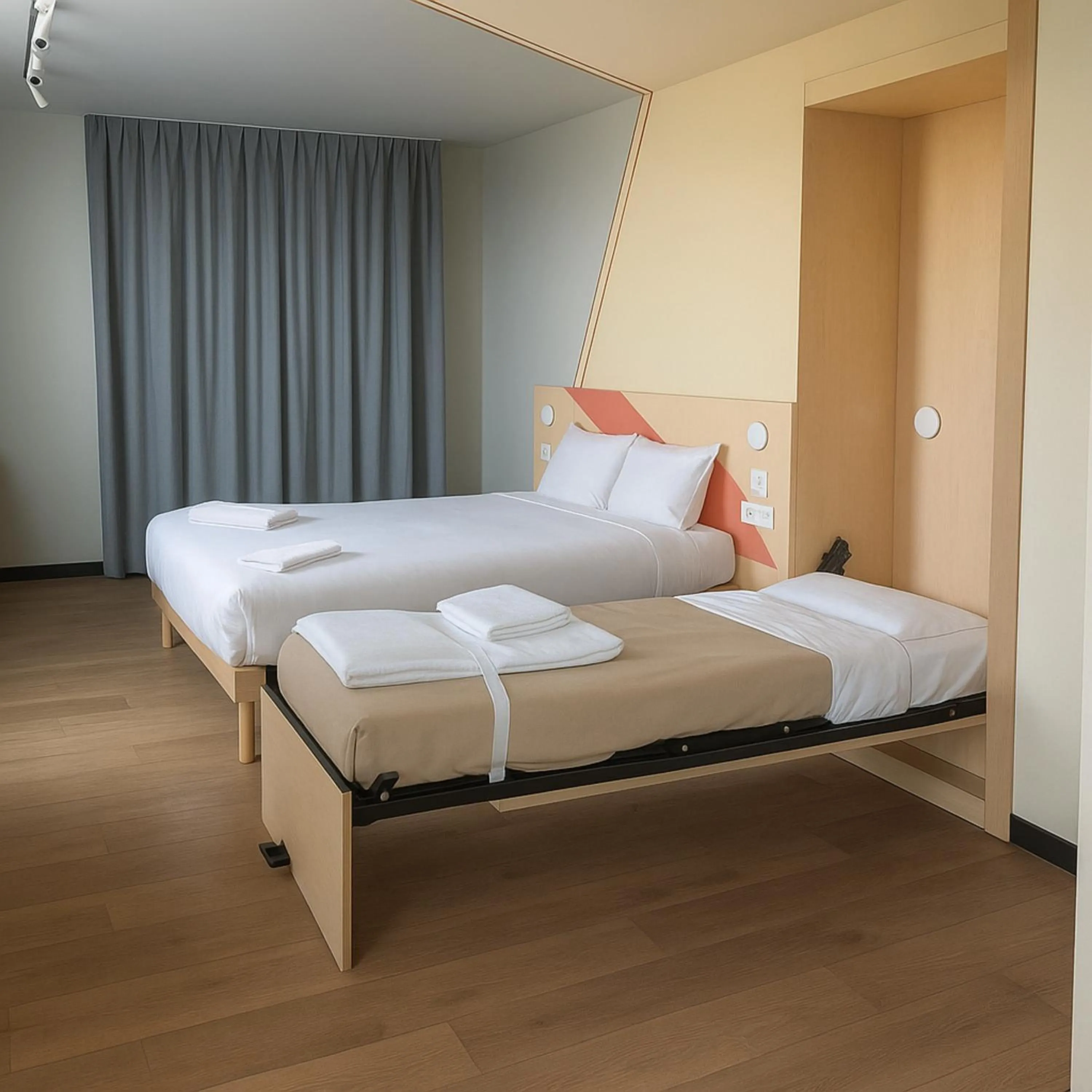 Bedroom, Bed in ibis budget Auxerre Nord