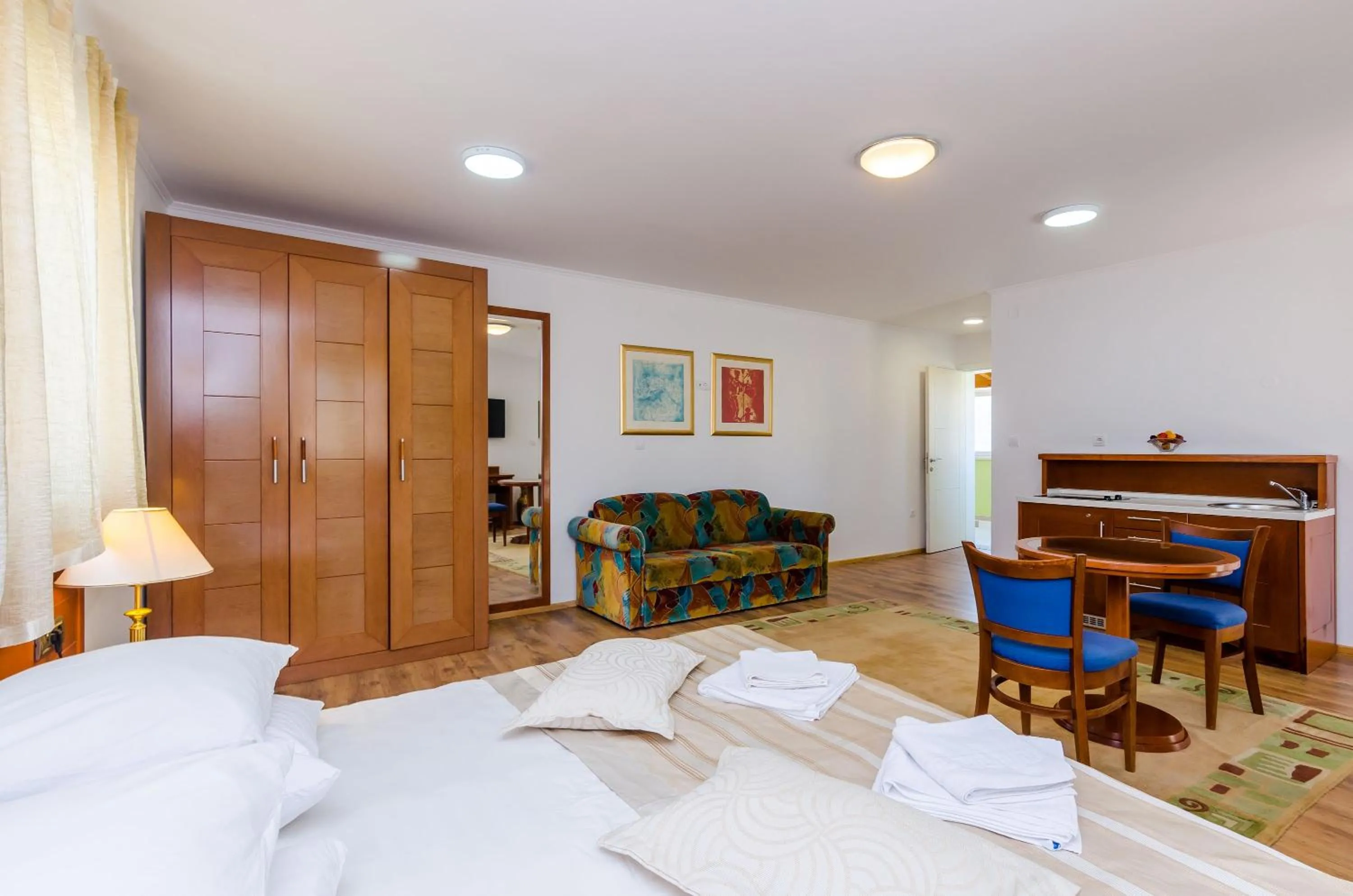 Living room, Bed in Apartments & Rooms V&M