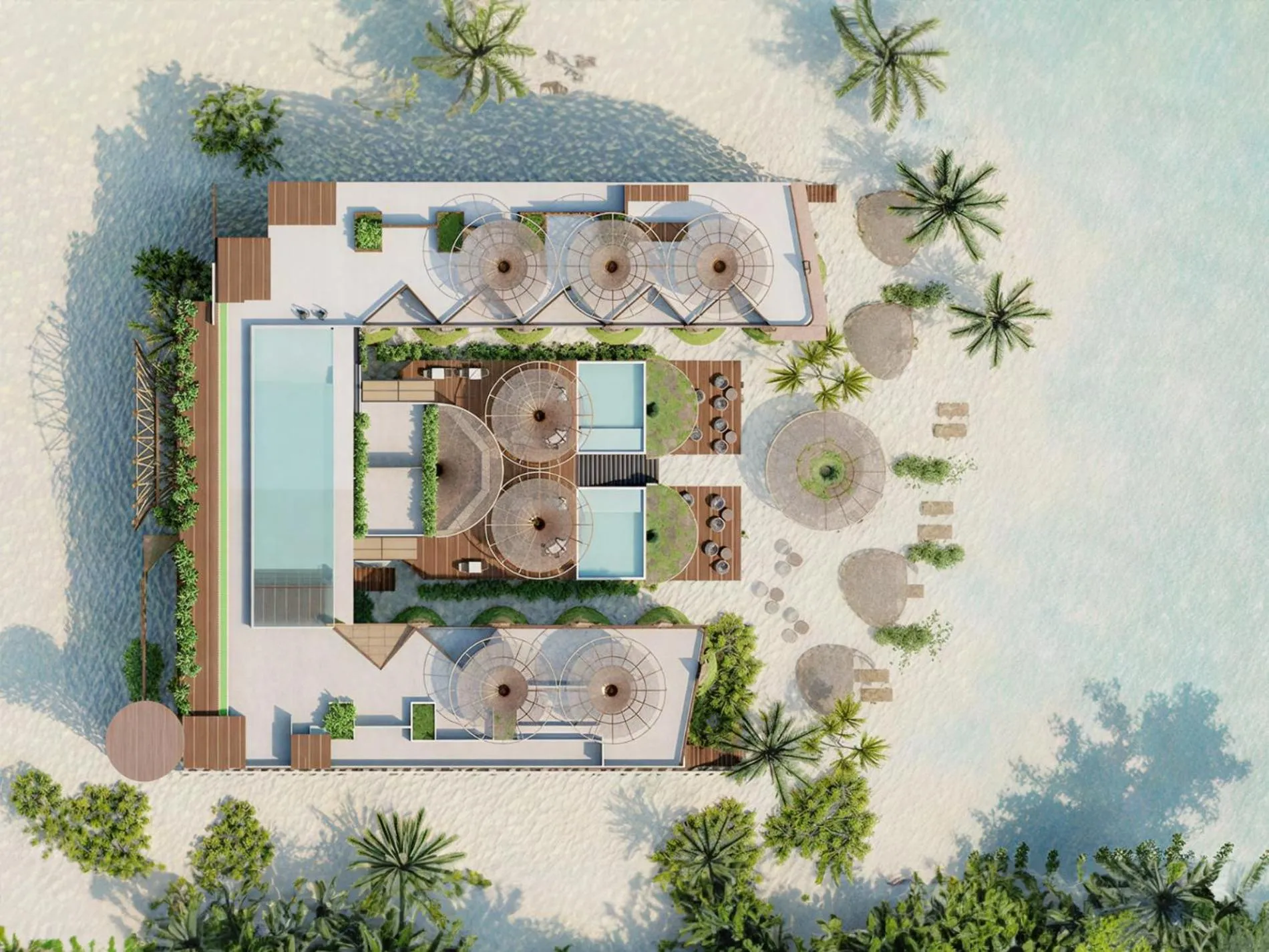 Bird's eye view in Ana y Jose Holbox Hotel & Beach Club