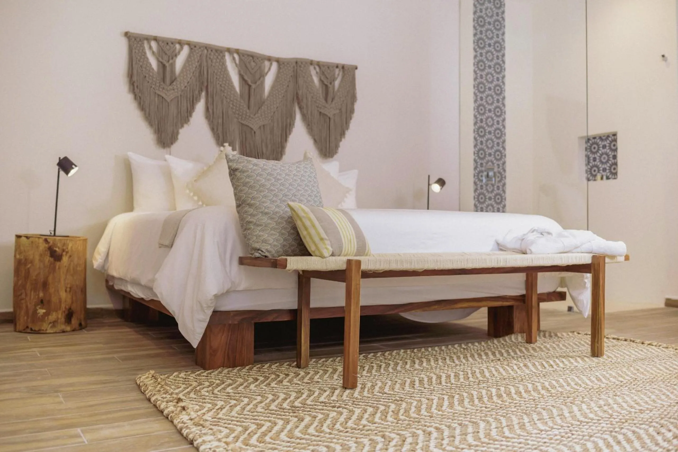 Bed in K'uyen Boutique Hotel