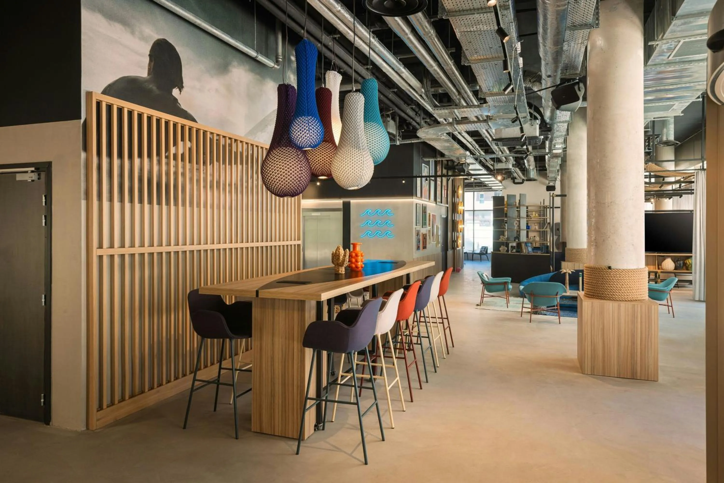 Lobby or reception in Moxy Nice