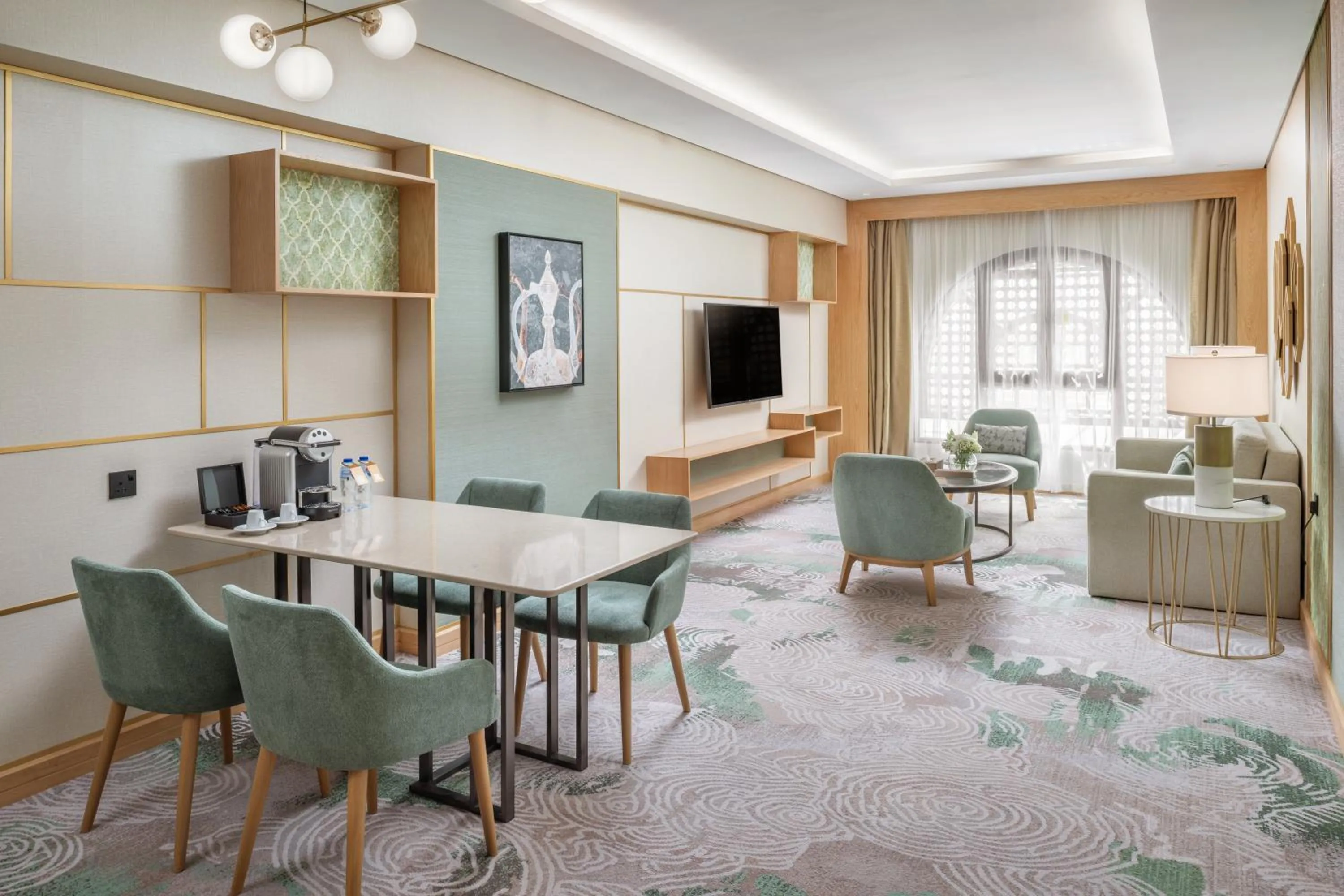 Living room in Makarem Haram view suites