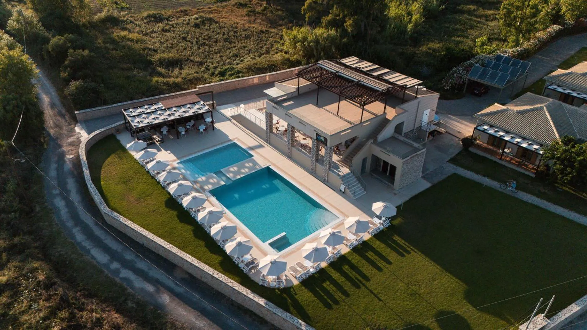 Bird's eye view in Niriides Luxury Villas