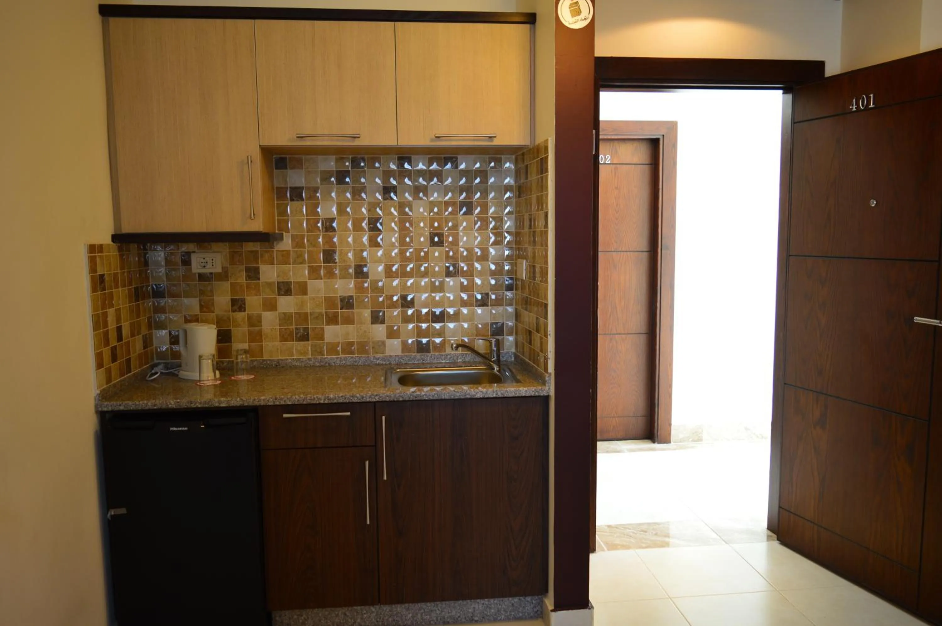 Kitchen or kitchenette in Ream Hotel Amman
