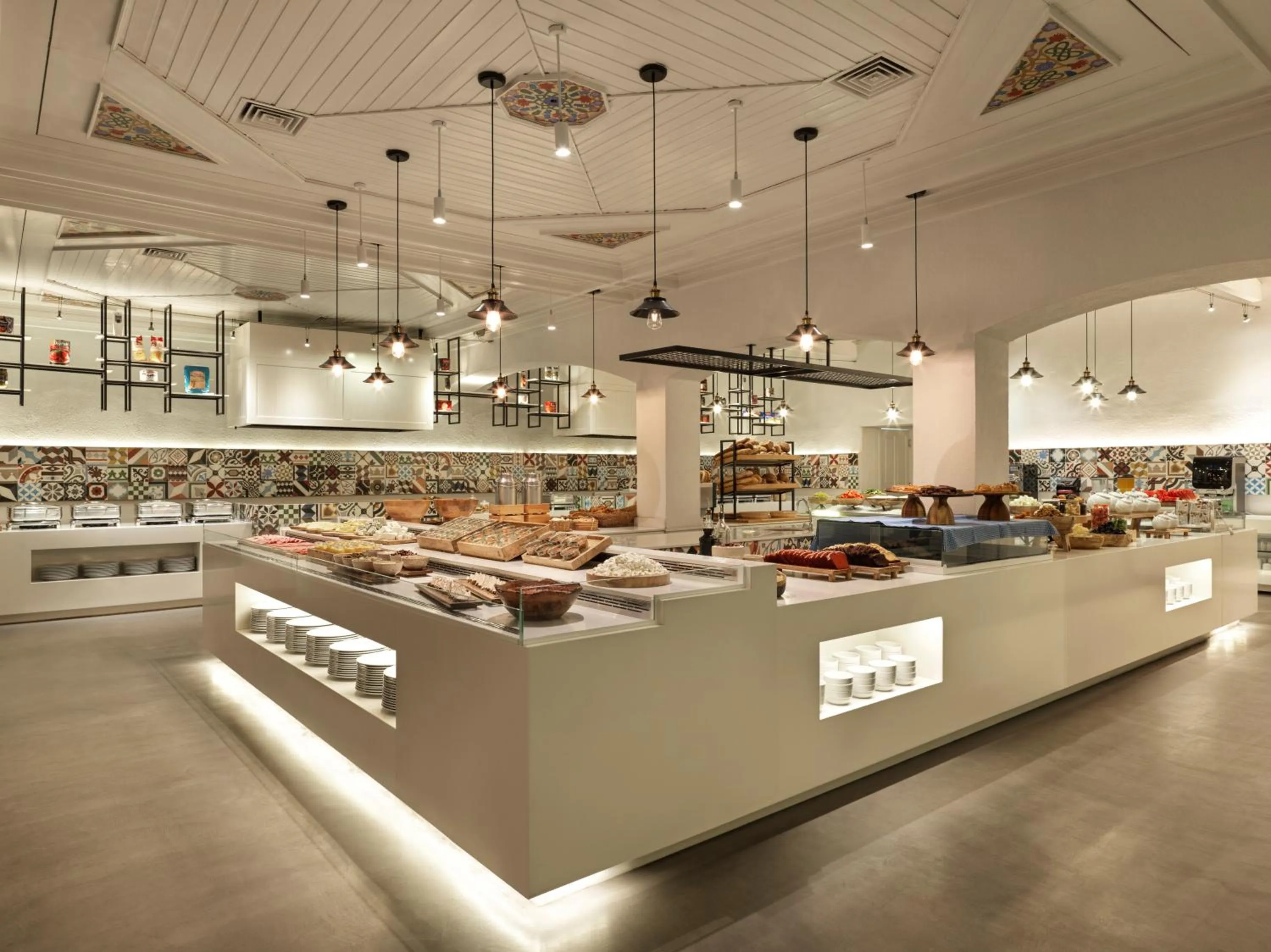 Buffet breakfast in Doryssa Seaside Resort