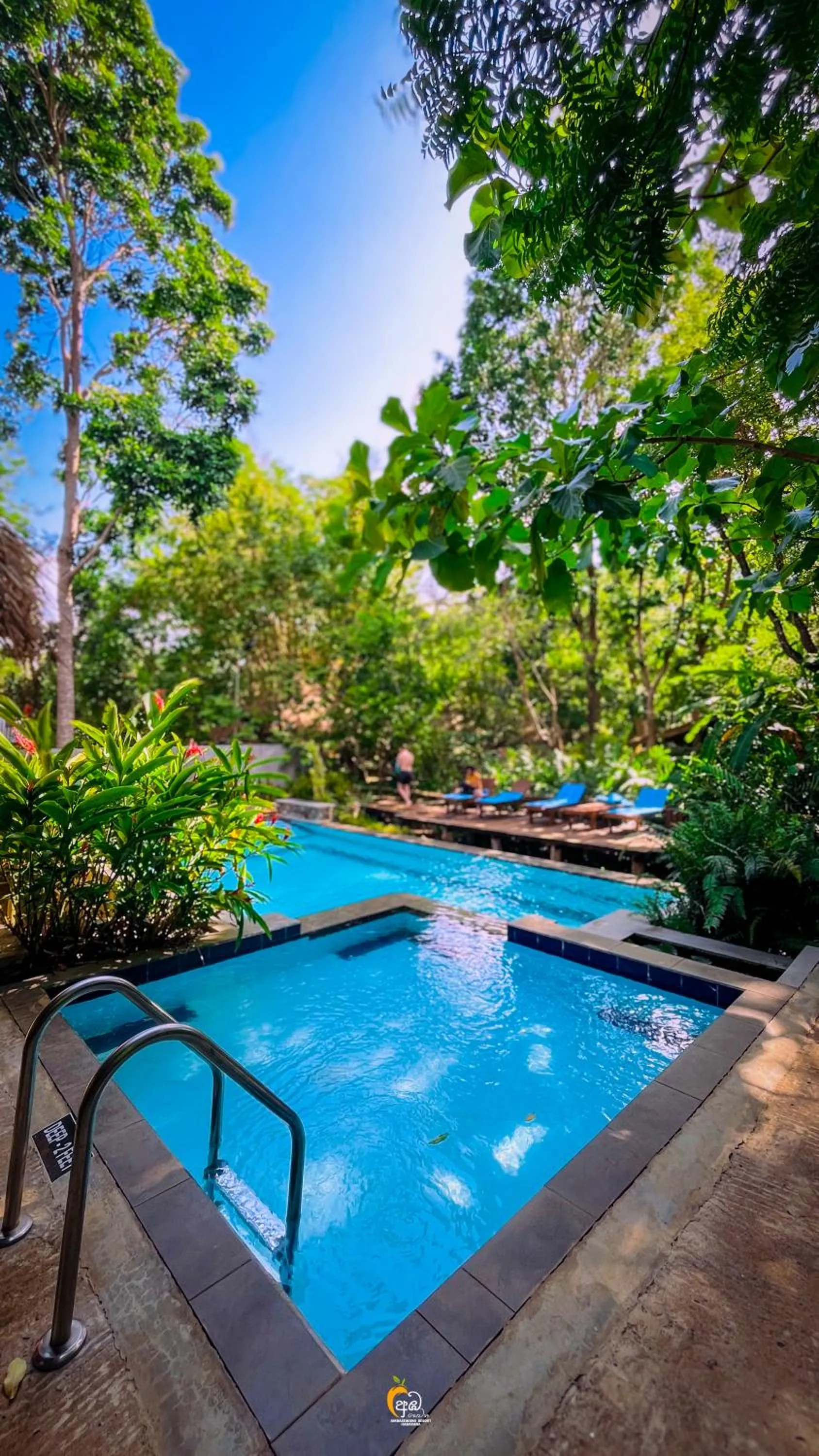 Pool view in Habarana Tree House Ambasewana Resort