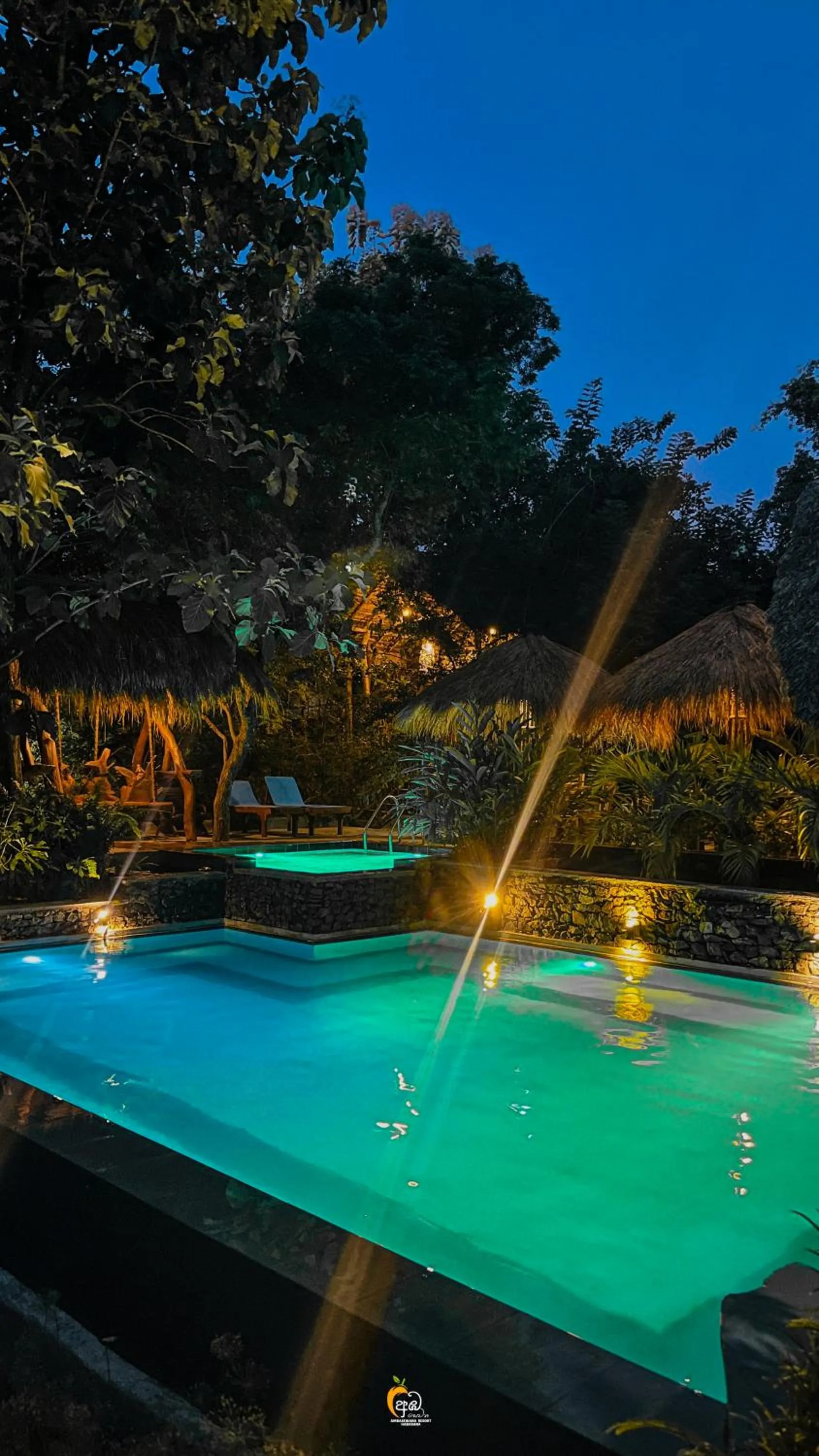 Pool view in Habarana Tree House Ambasewana Resort