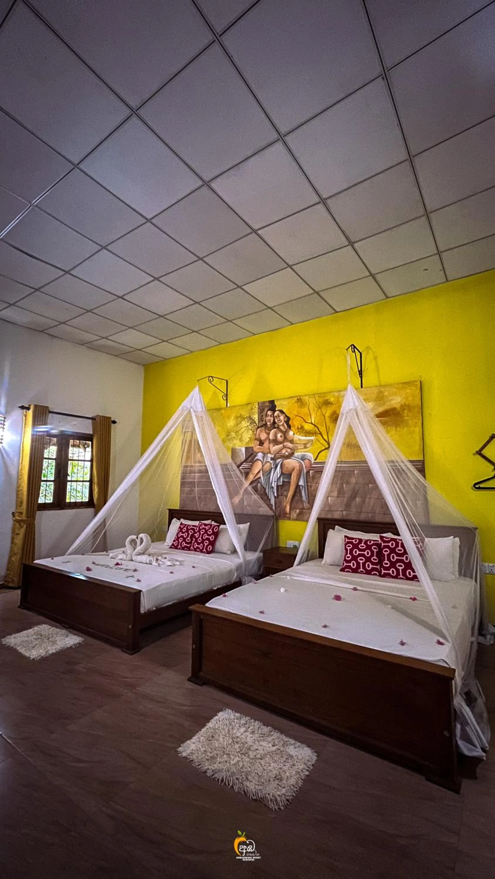 Property building, Bed in Habarana Tree House Ambasewana Resort