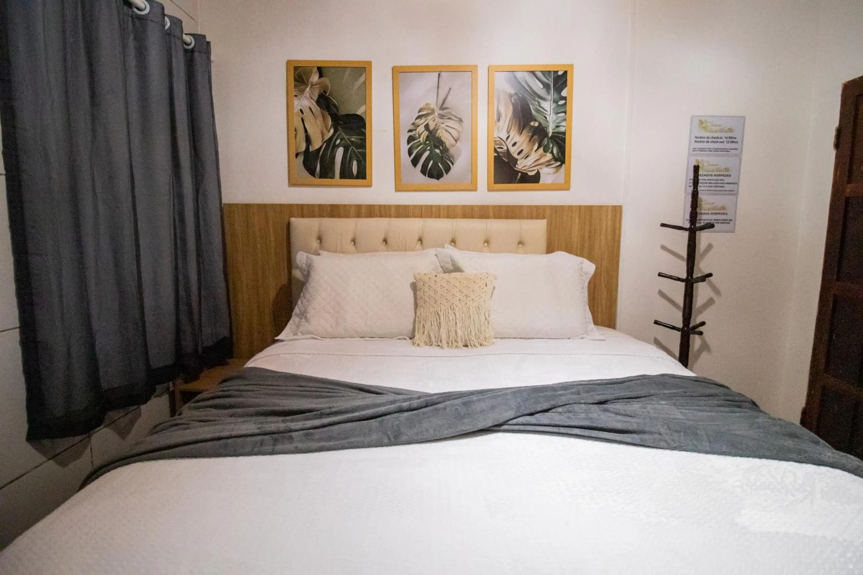 Bed in Pousada da Leide