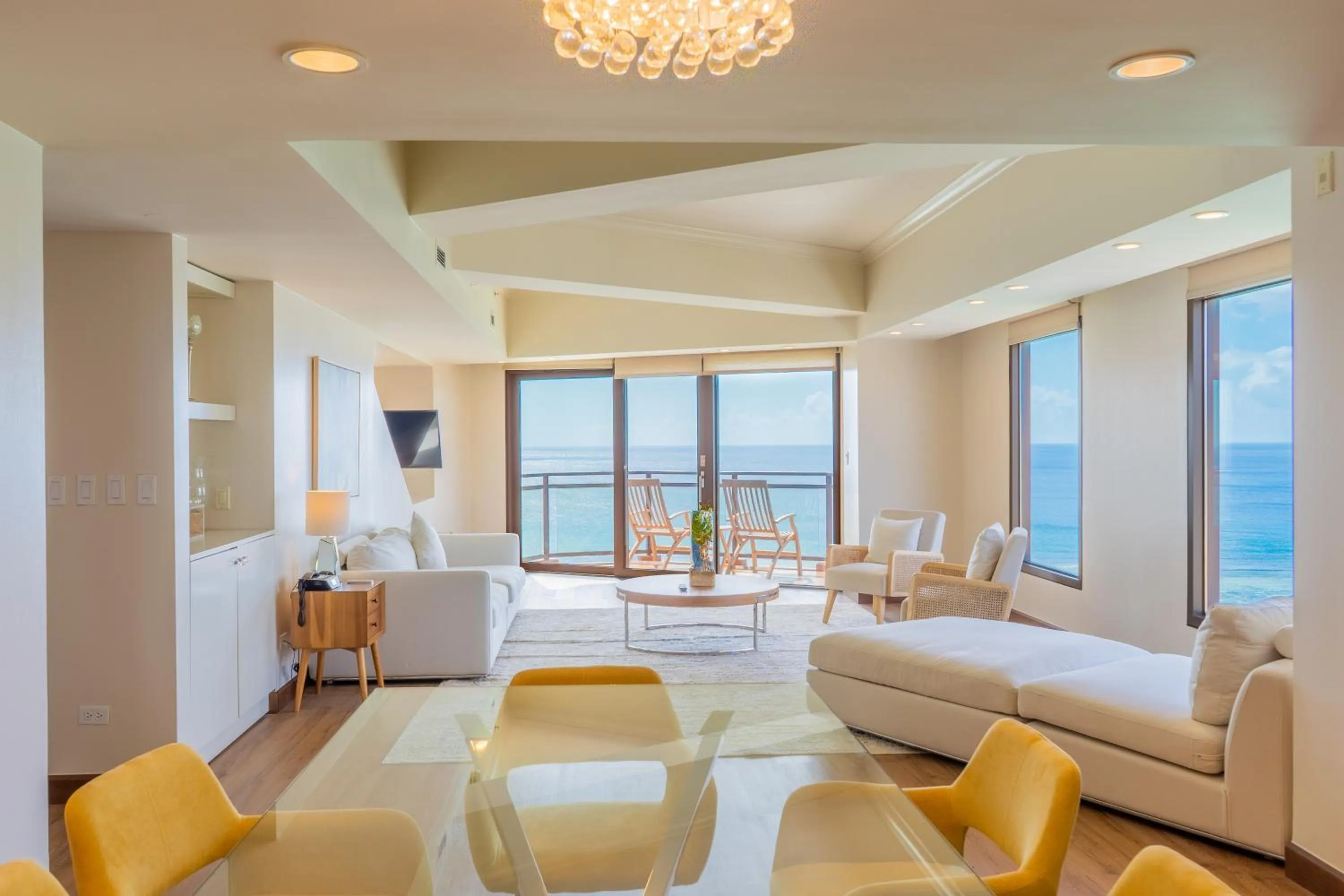 View (from property/room), Bed in Dusit Beach Resort Guam