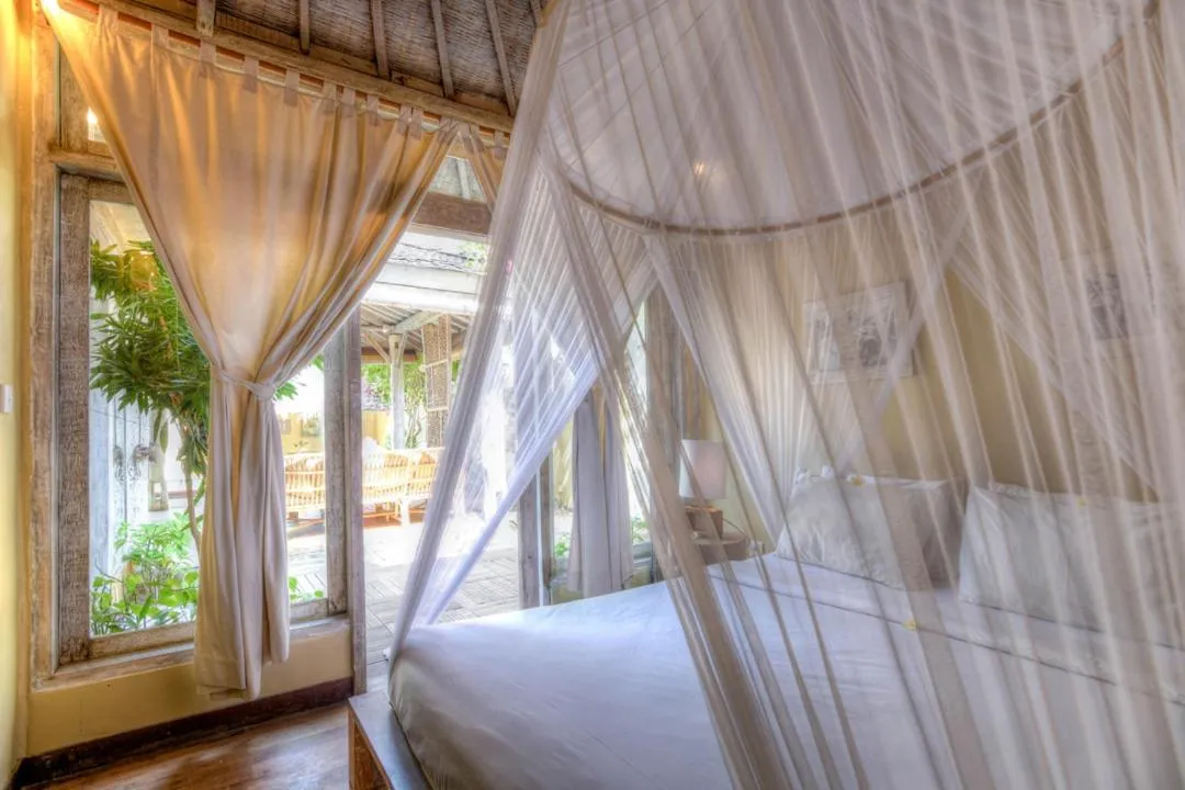 Bed in Les Villas Ottalia Yoga & Diving, Gili Meno