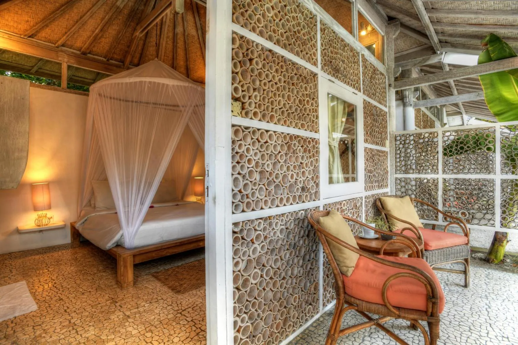 Bedroom, Bed in Les Villas Ottalia Yoga & Diving, Gili Meno