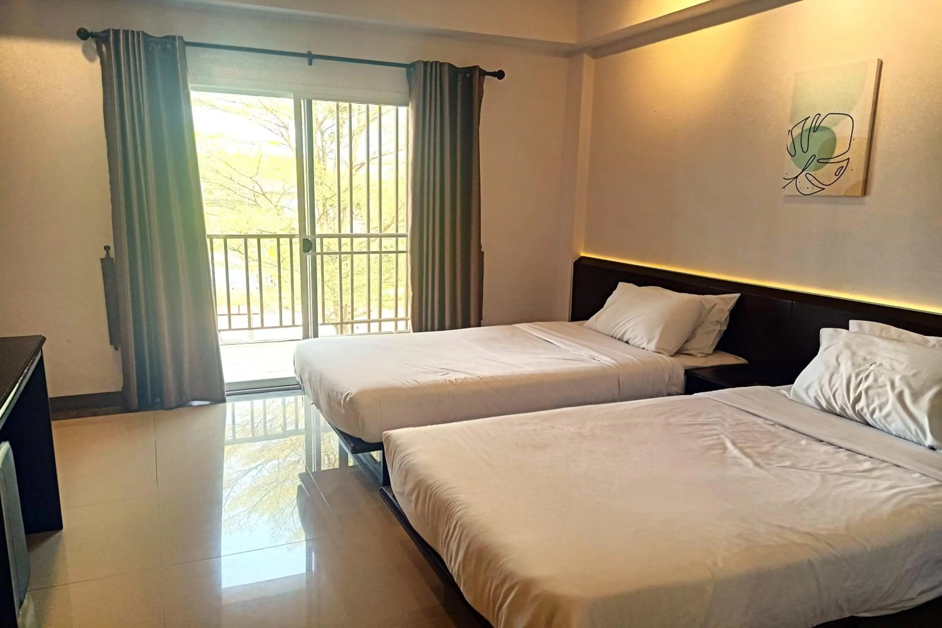 Bed in Smile Place Hotel Chiang Rai