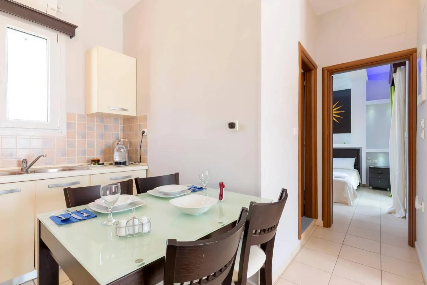 Kitchen or kitchenette in Anemi Leros Apartments