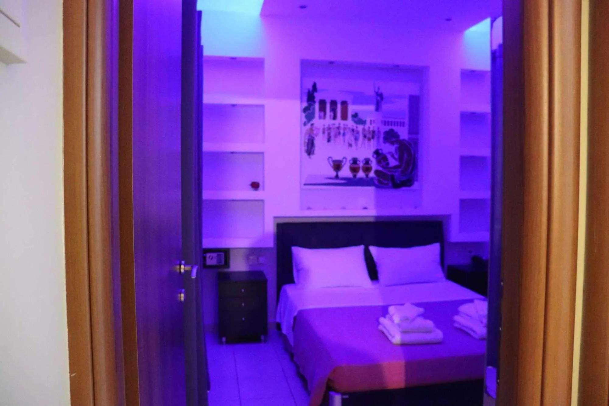 Bed in Anemi Leros Apartments