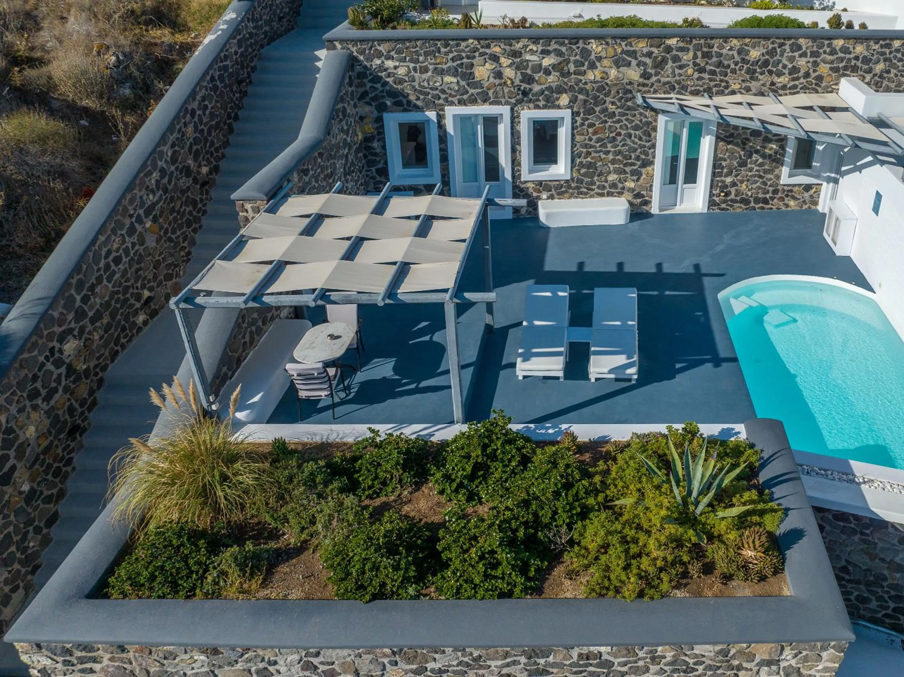 Pool view in Amber Light Villas