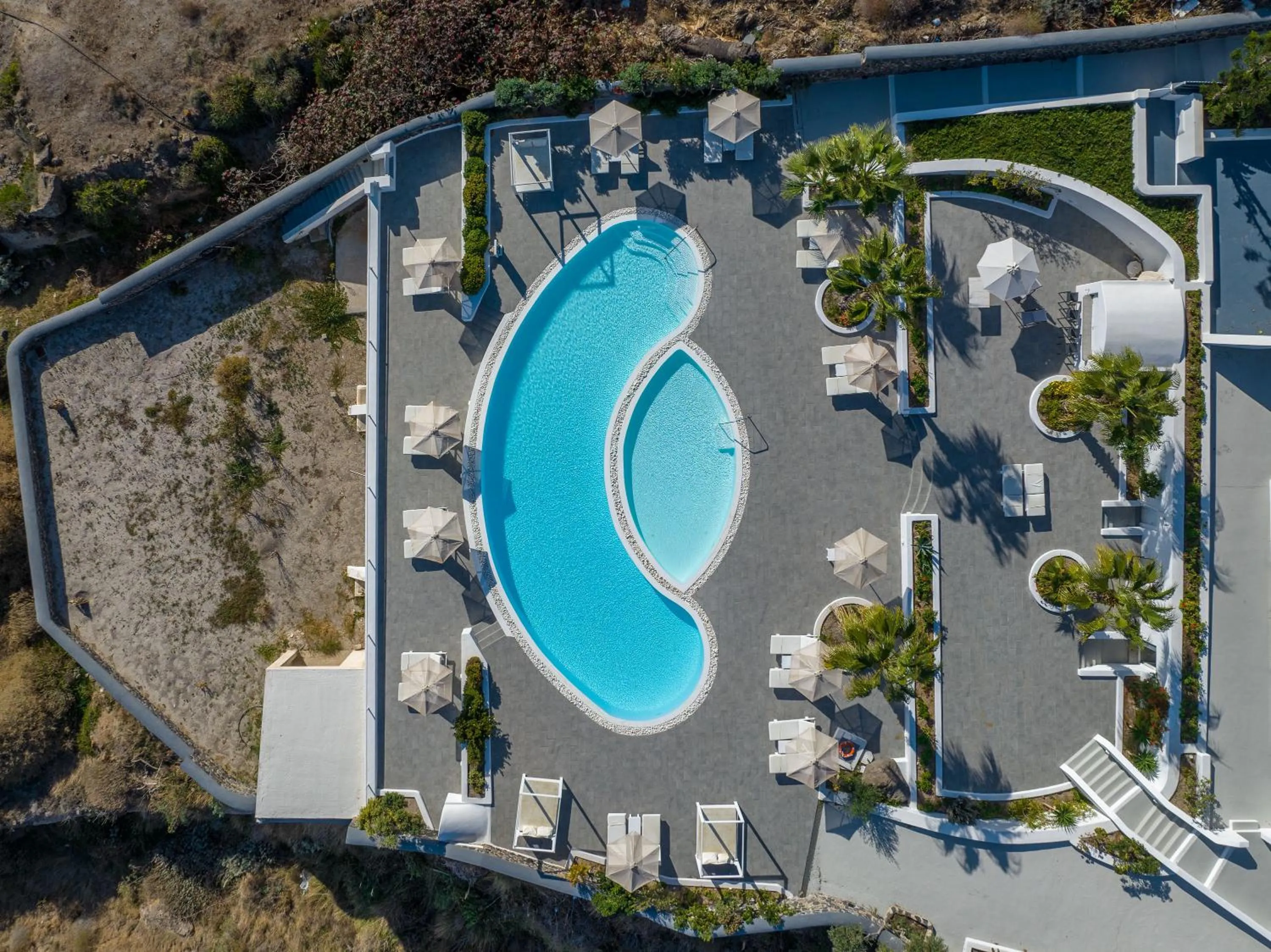 Bird's eye view in Amber Light Villas