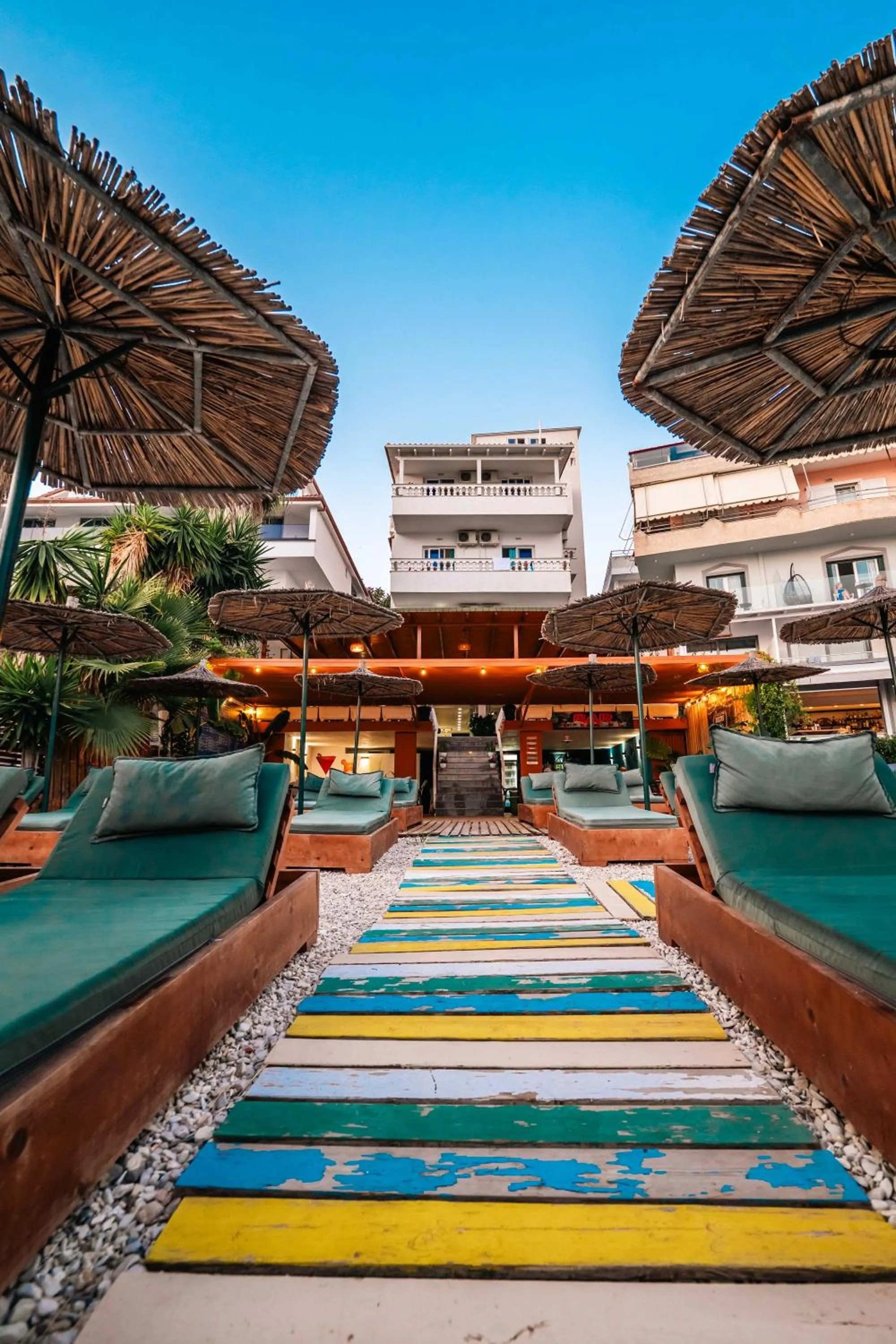 sunbed in Vila e Bardhe Butique Hotel