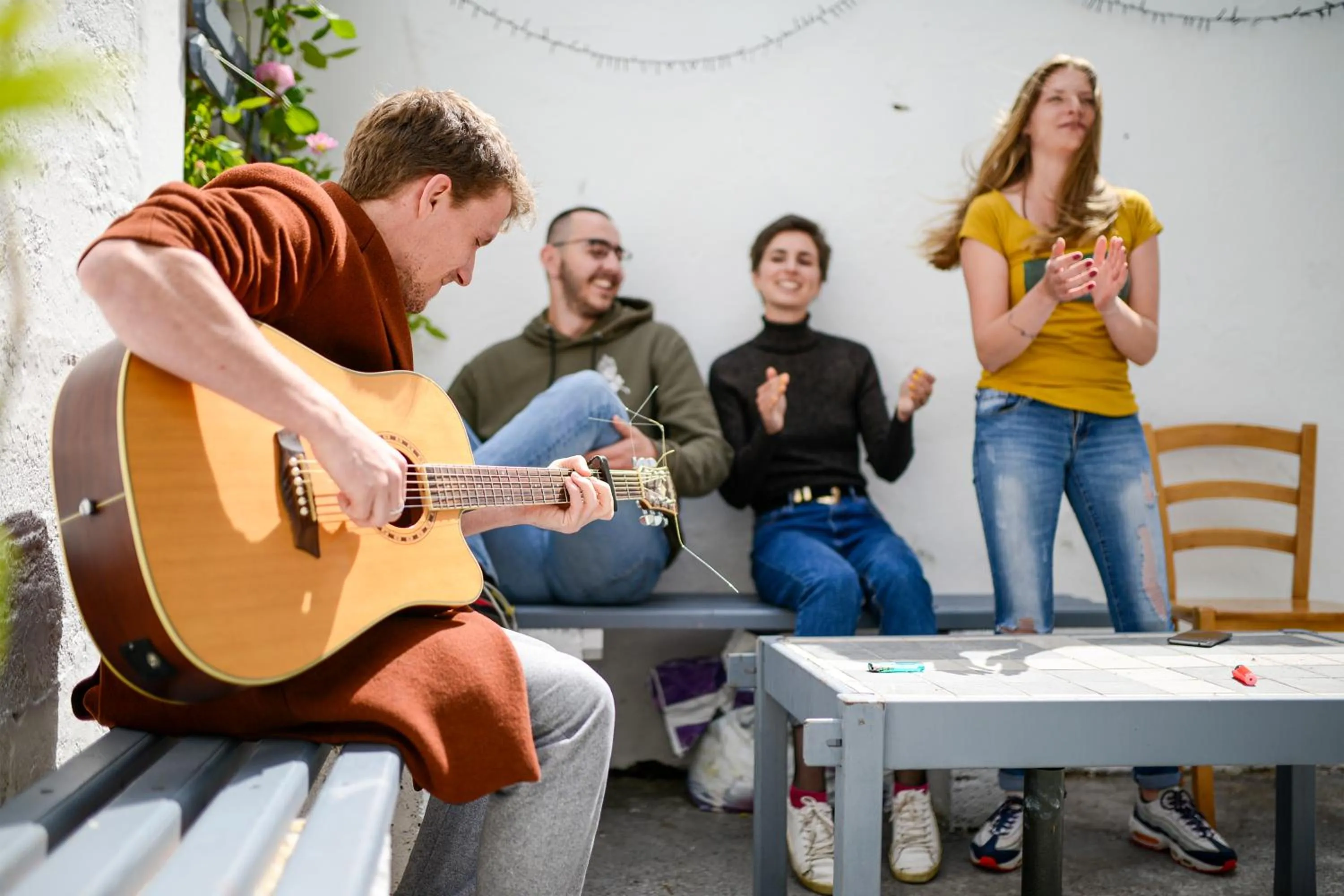 Patio in The Woodquay Hostel