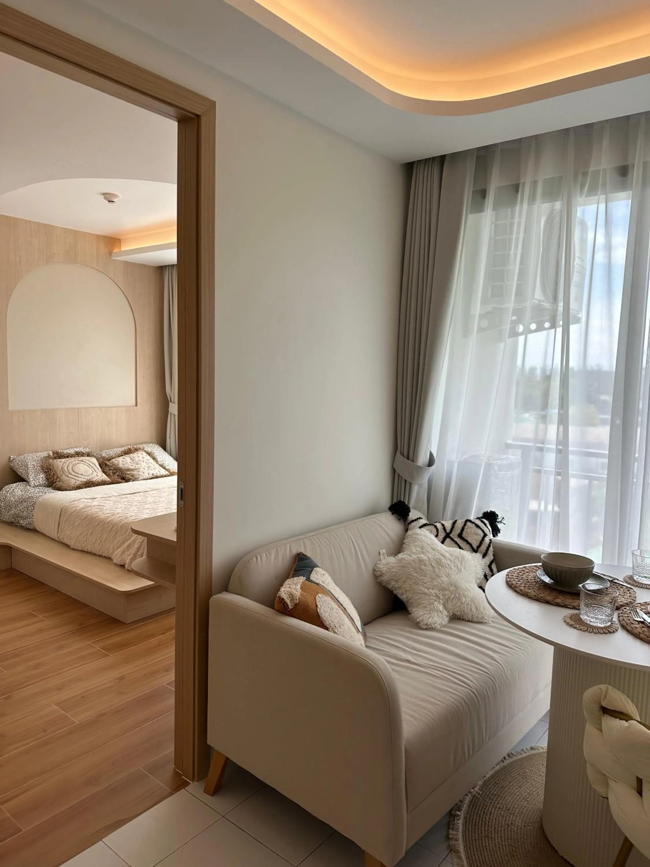 Bed in Fantasea Condo Kamala