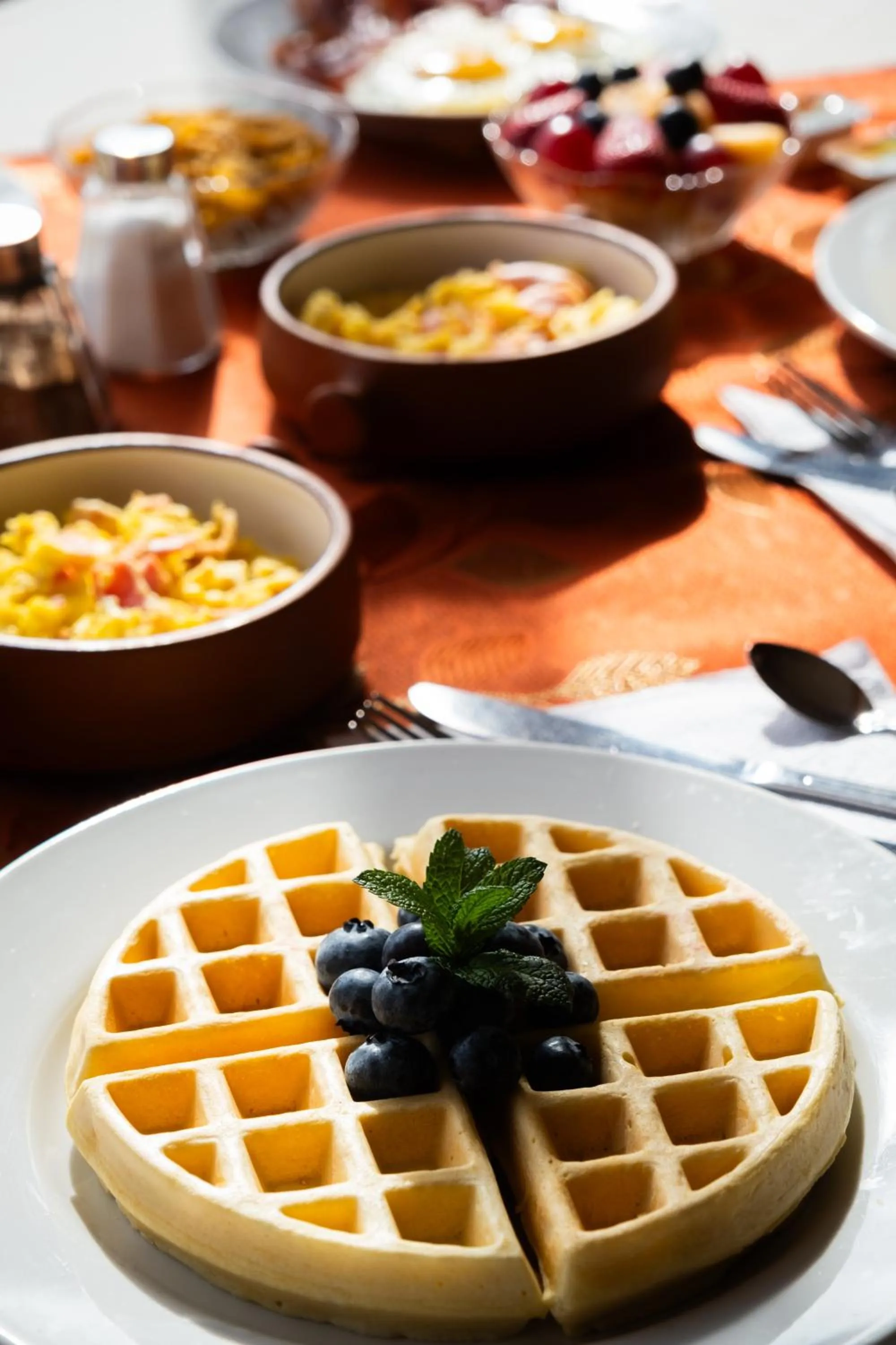 Buffet breakfast in Hotel Santa Cruz