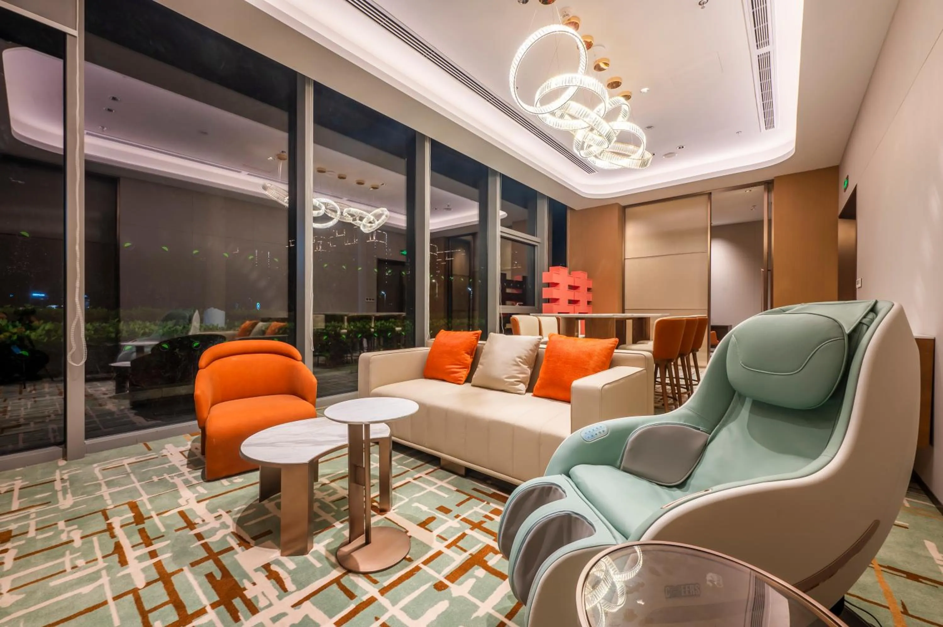 Seating area in Element Suzhou Science and Technology Town