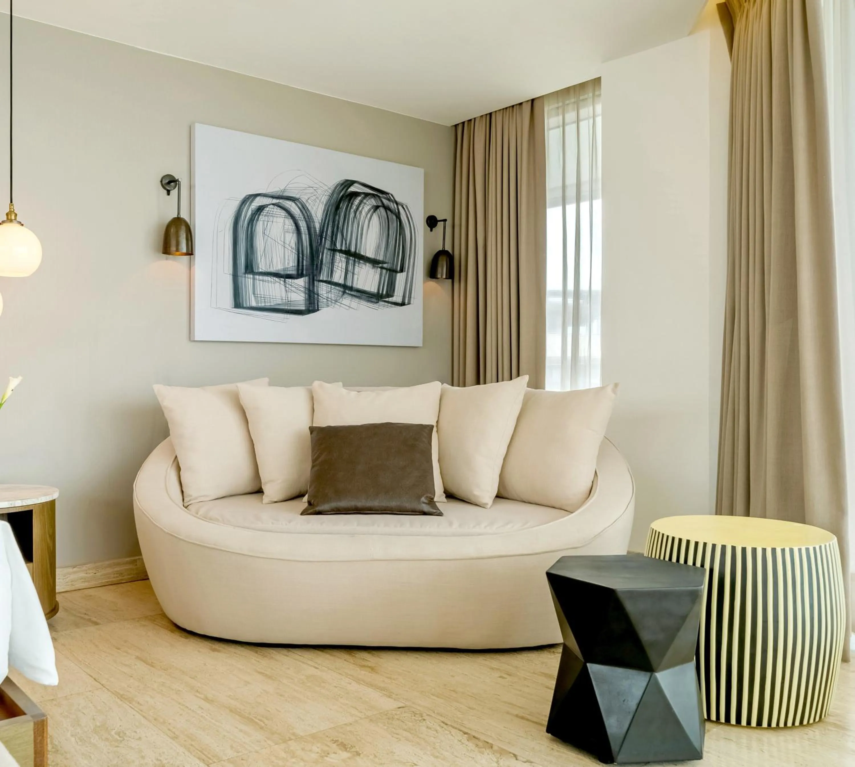 Seating area in Thompson Playa Del Carmen Main House, by Hyatt