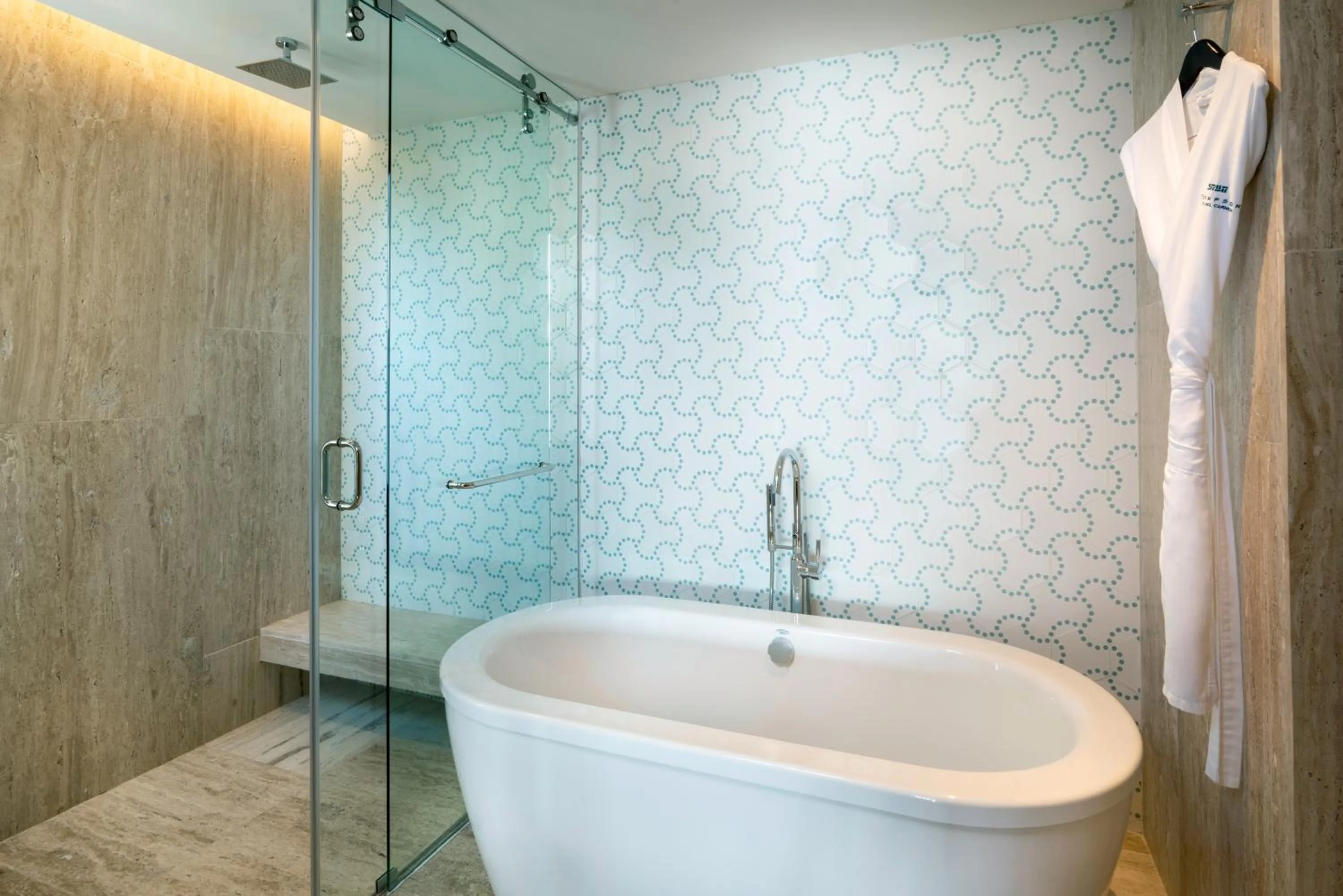 Shower in Thompson Playa Del Carmen Main House, by Hyatt