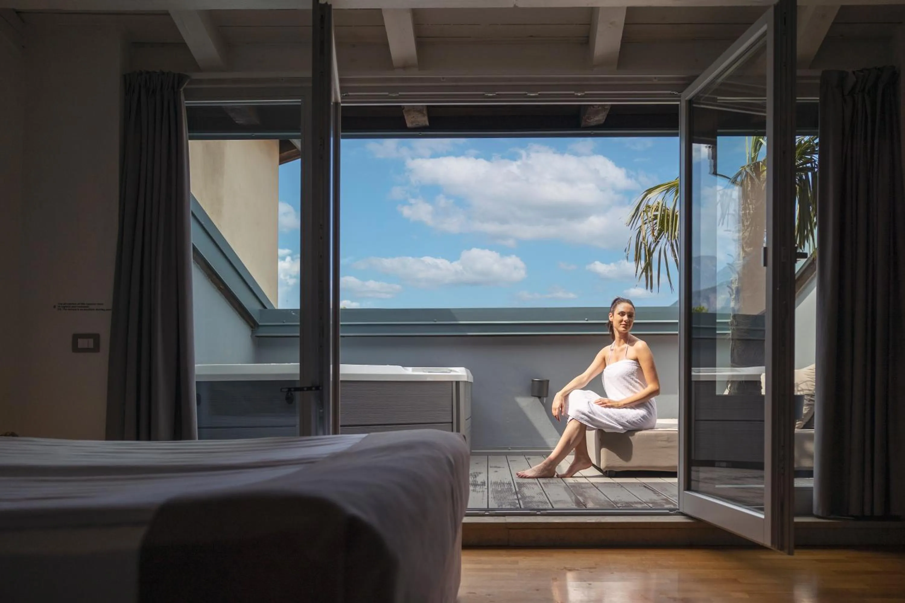 Balcony/Terrace, Bed in Hi Room vicolo del vò