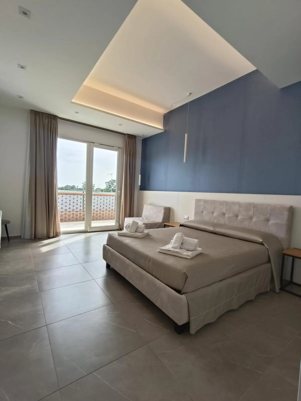 Bed in Hotel Posidonia