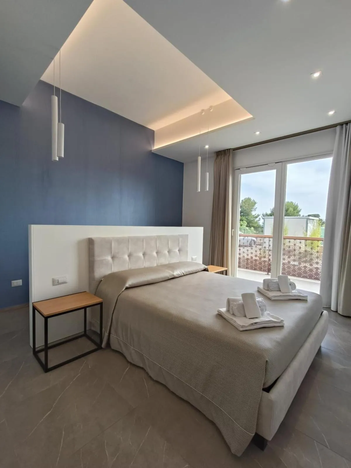 Bed in Hotel Posidonia