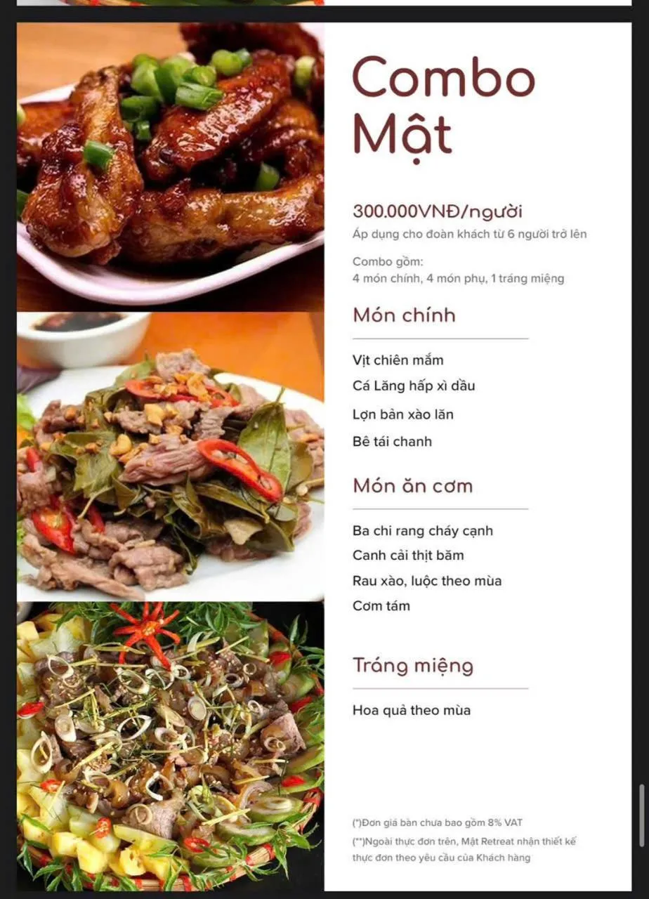 Restaurant/places to eat in Mật Retreat