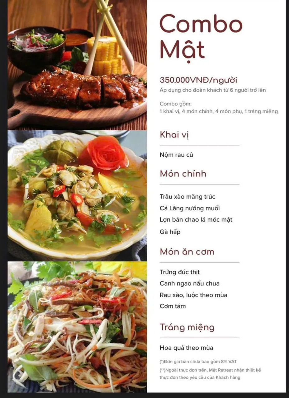 Restaurant/places to eat in Mật Retreat