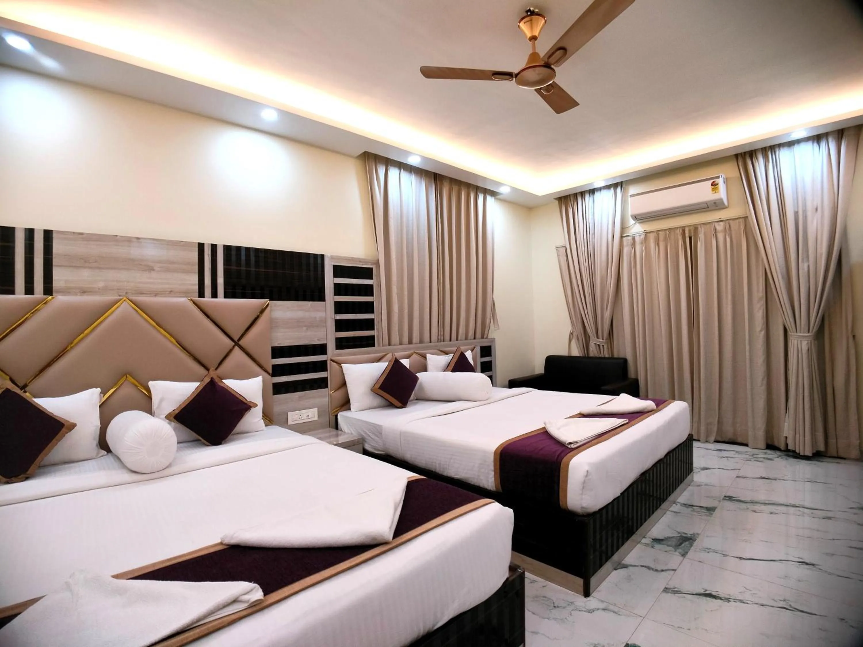 Bed in Elegant Beach Resort