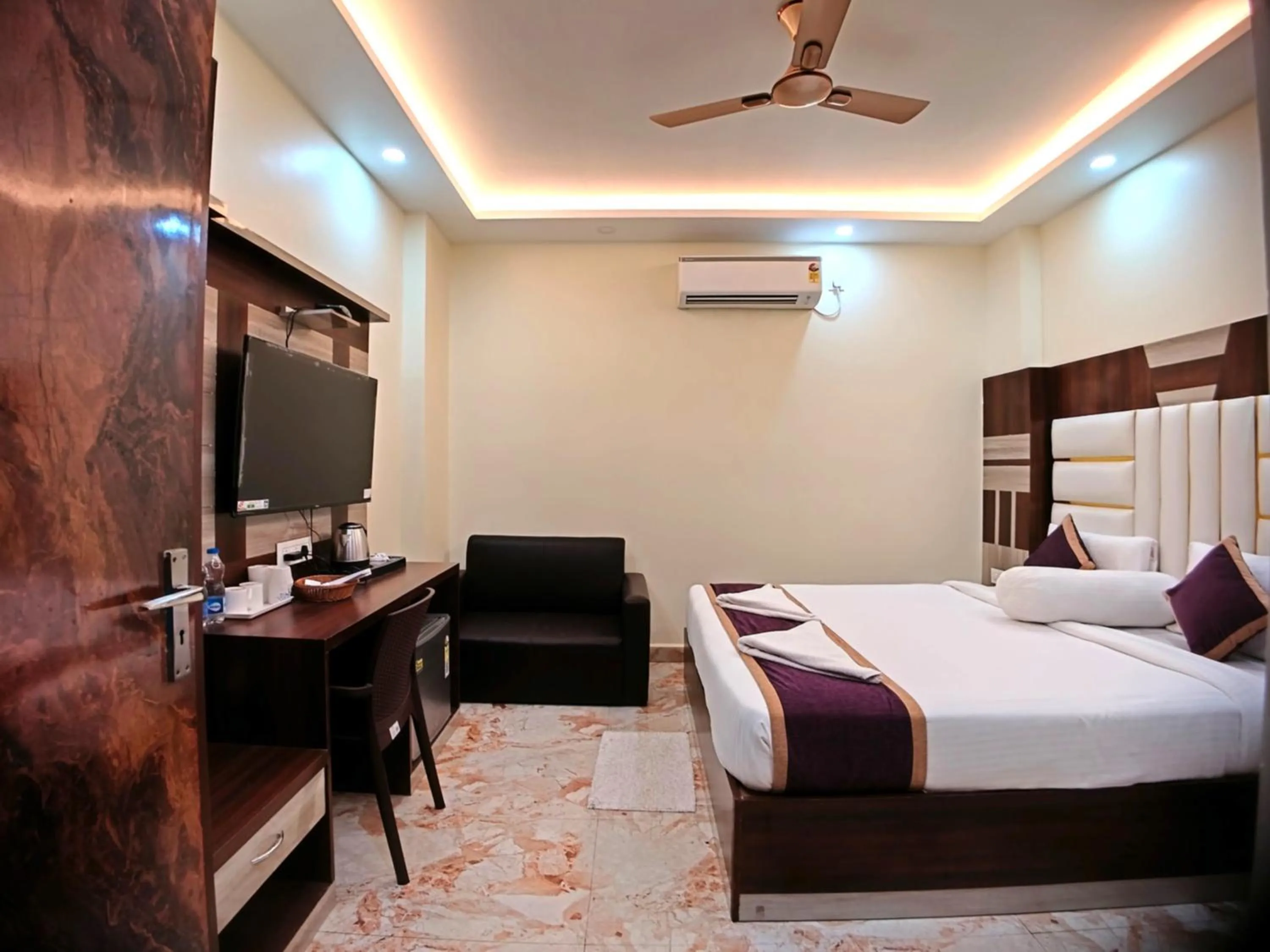 Bed in Elegant Beach Resort