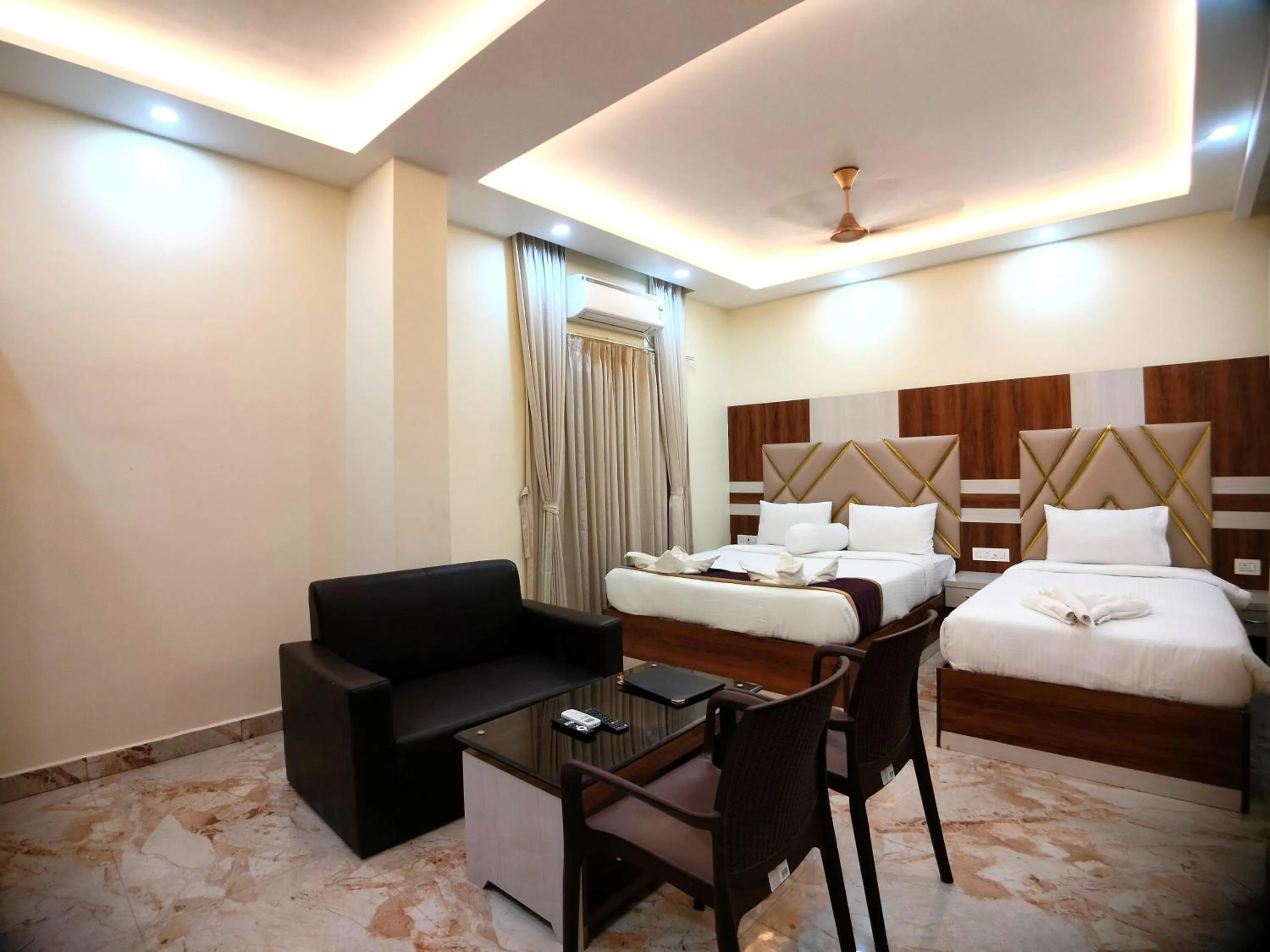 Bed in Elegant Beach Resort