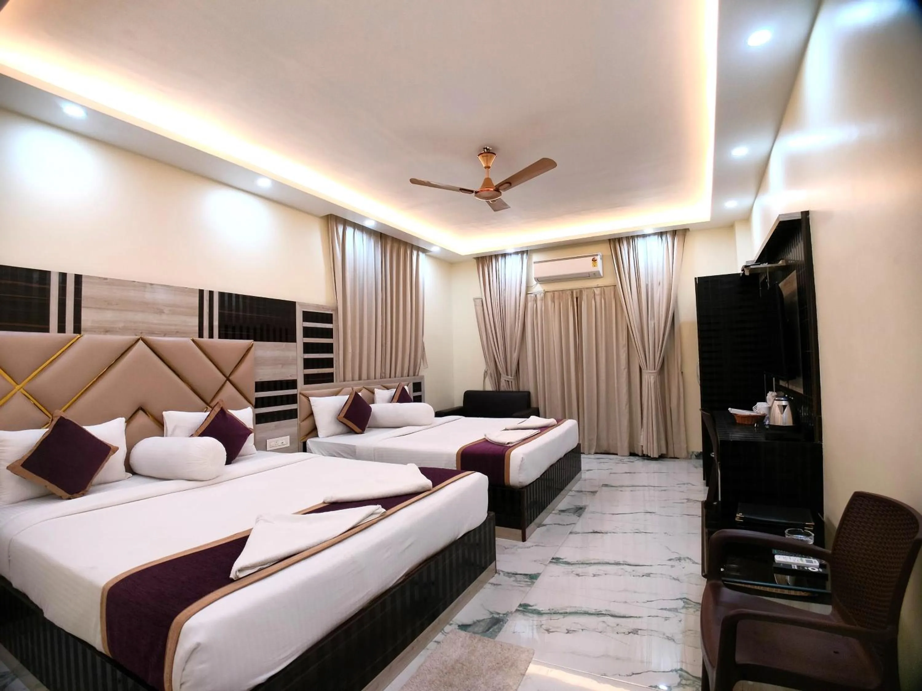 Bed in Elegant Beach Resort