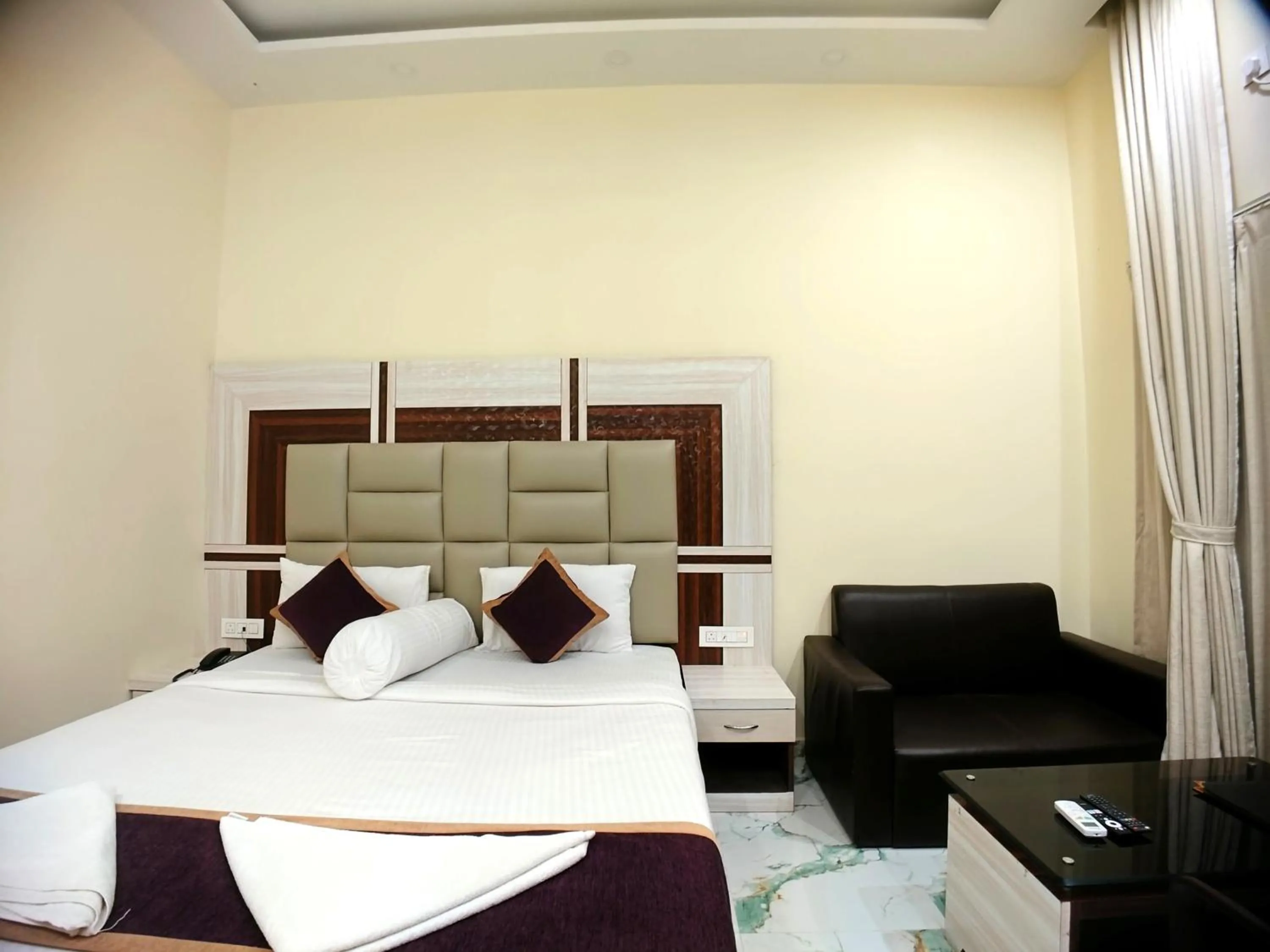 Bed in Elegant Beach Resort