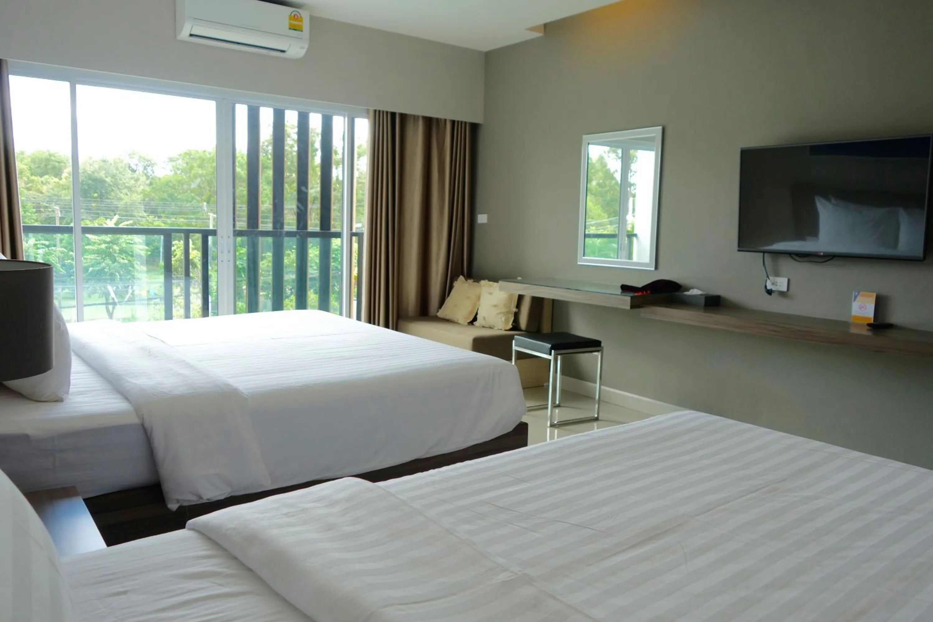 Decorative detail, Bed in V Hotel Ubon Ratchathani