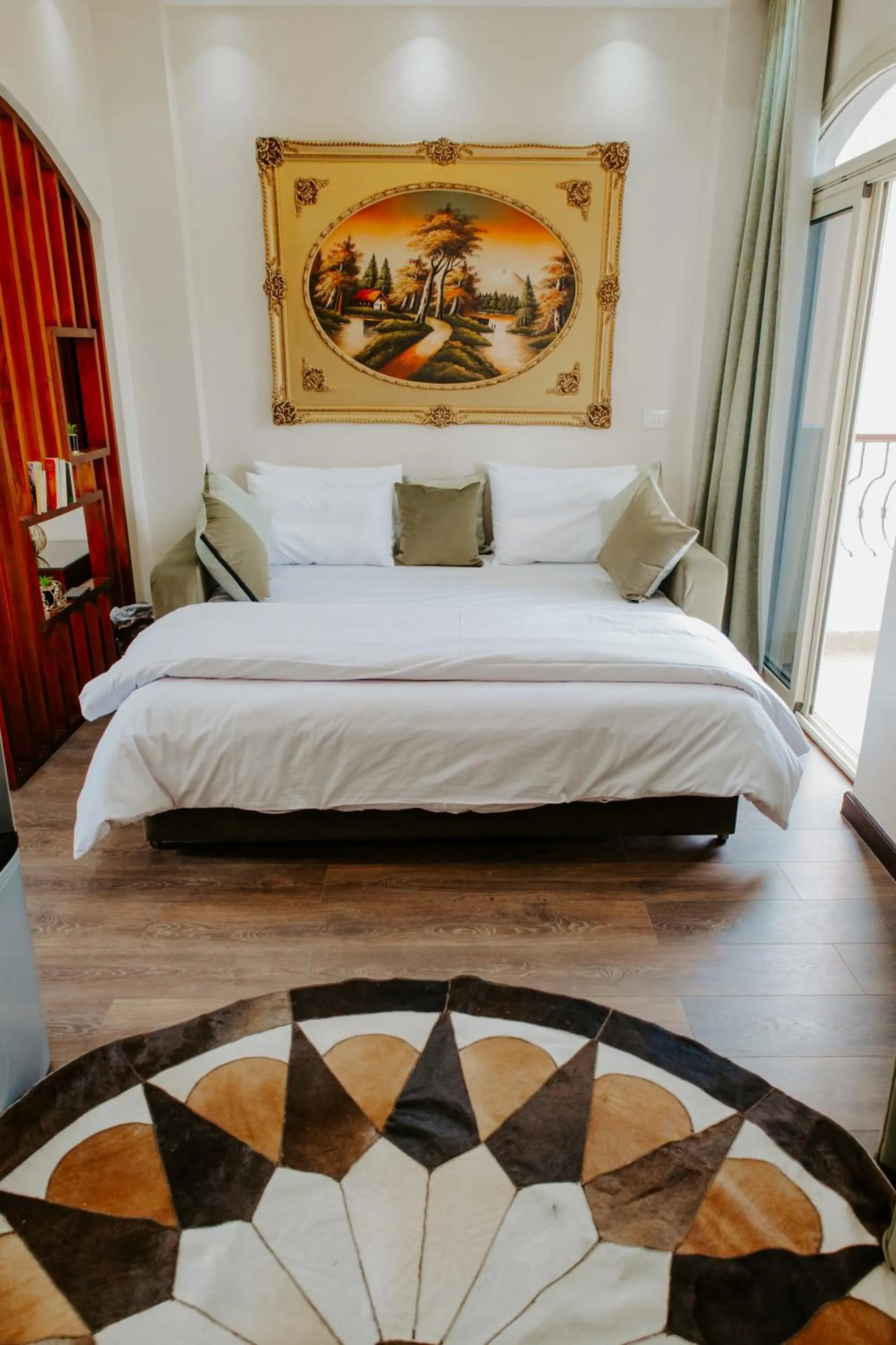 Bed in Aton Suites Luxor Resort East Bank Nile View