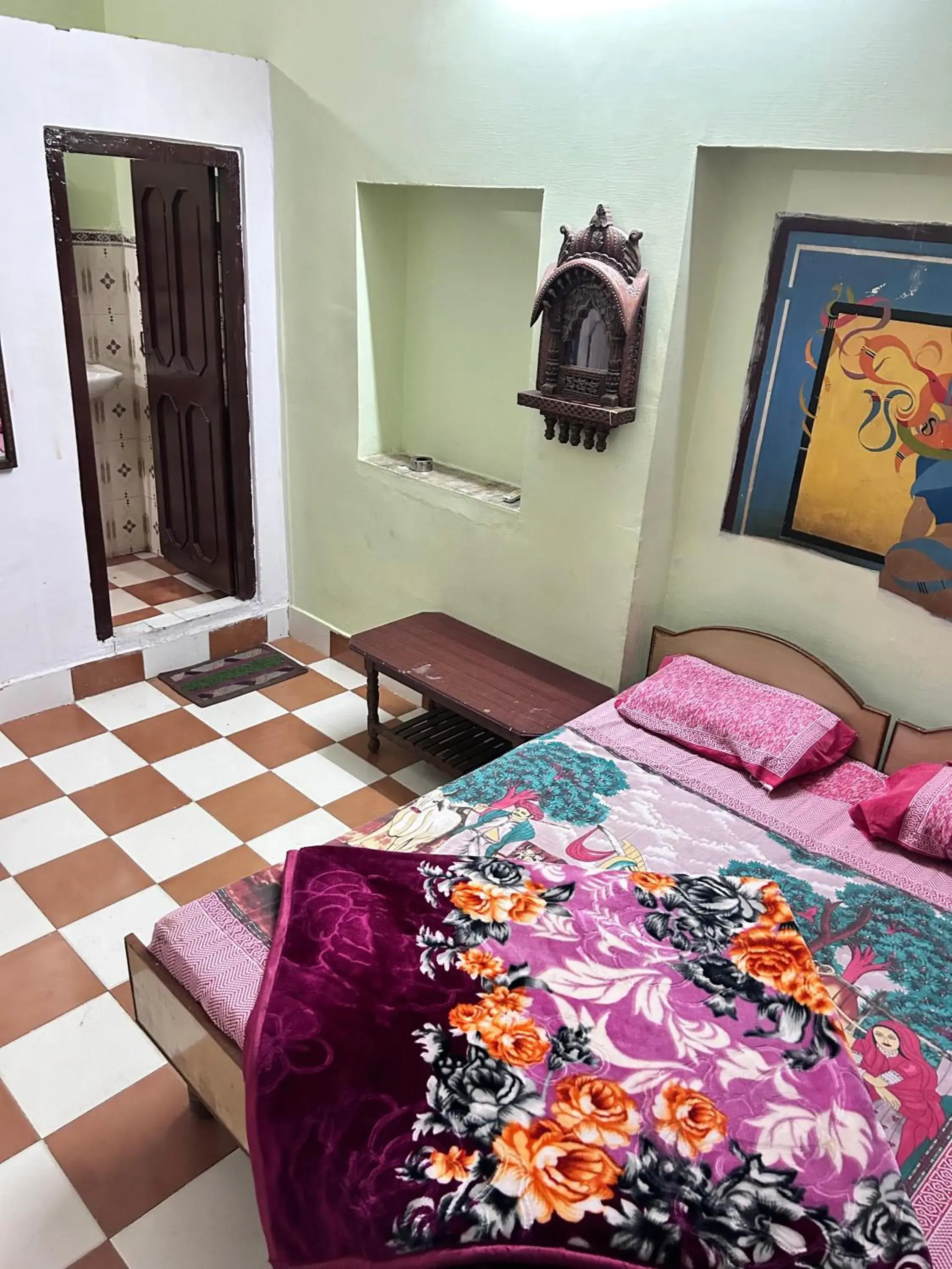 Bed in Priya guest house pushkar Bed in Priya guest house pushkar
