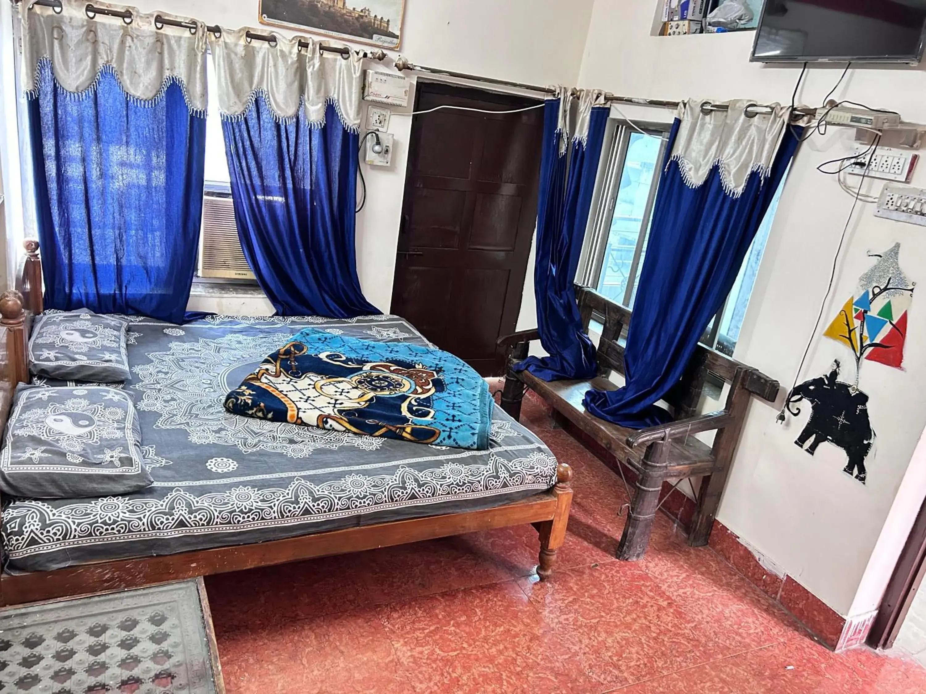 Bed in Priya guest house pushkar Bed in Priya guest house pushkar